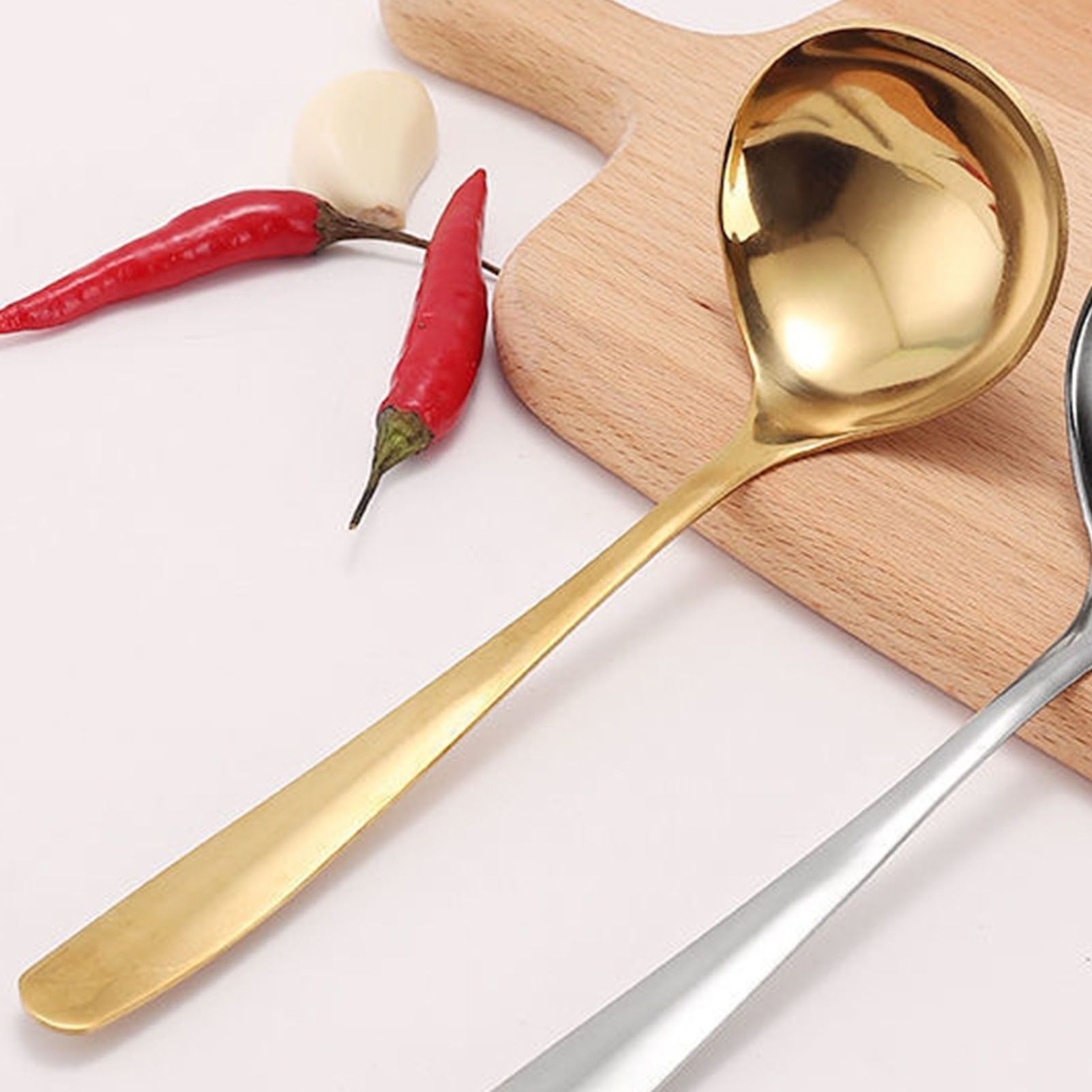 Kitchen Soup Ladle 304 Stainless Steel Large Size Long Handle Cooking Ladle view 13