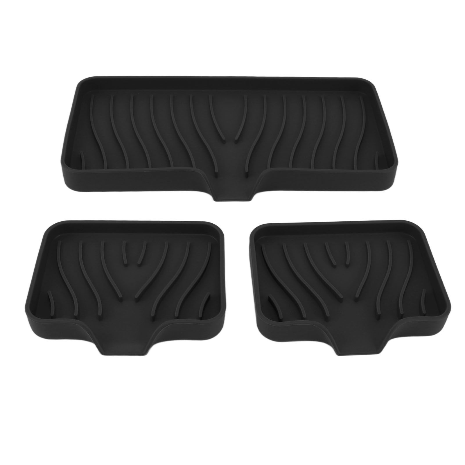 Kitchen Soap Tray Countertop Silicone Sink Deflector Sponge Holder for