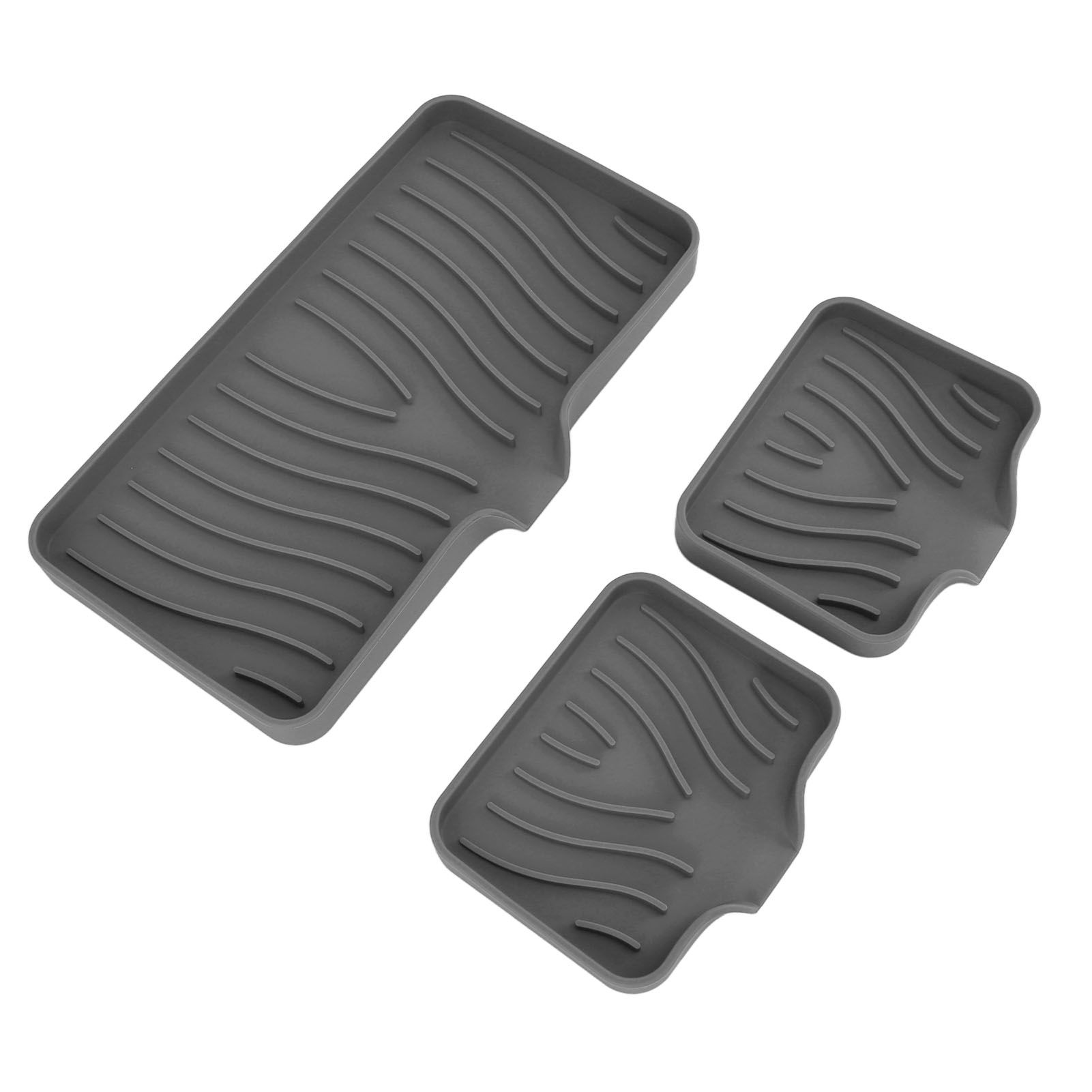Kitchen Soap Tray Countertop Silicone Sink Deflector Sponge Holder for view 2