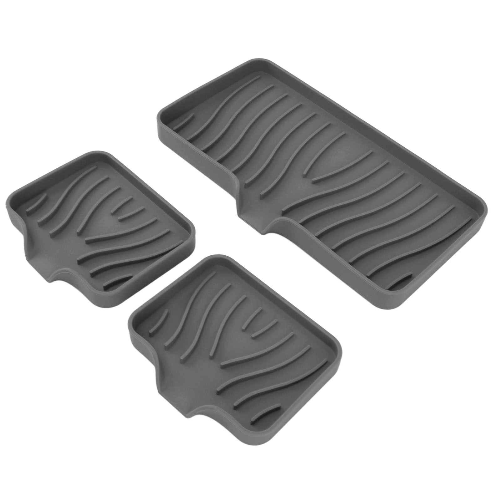 Kitchen Soap Tray Countertop Silicone Sink Deflector Sponge Holder for view 4