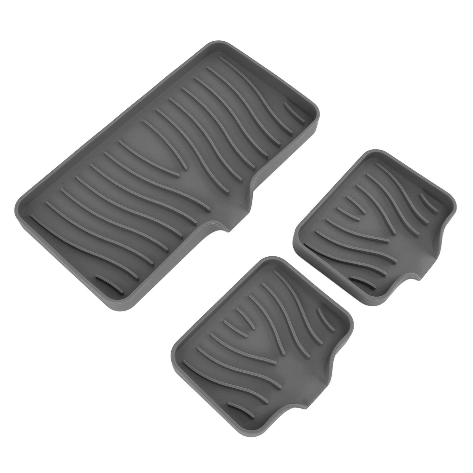 Kitchen Soap Tray Countertop Silicone Sink Deflector Sponge Holder for view 6