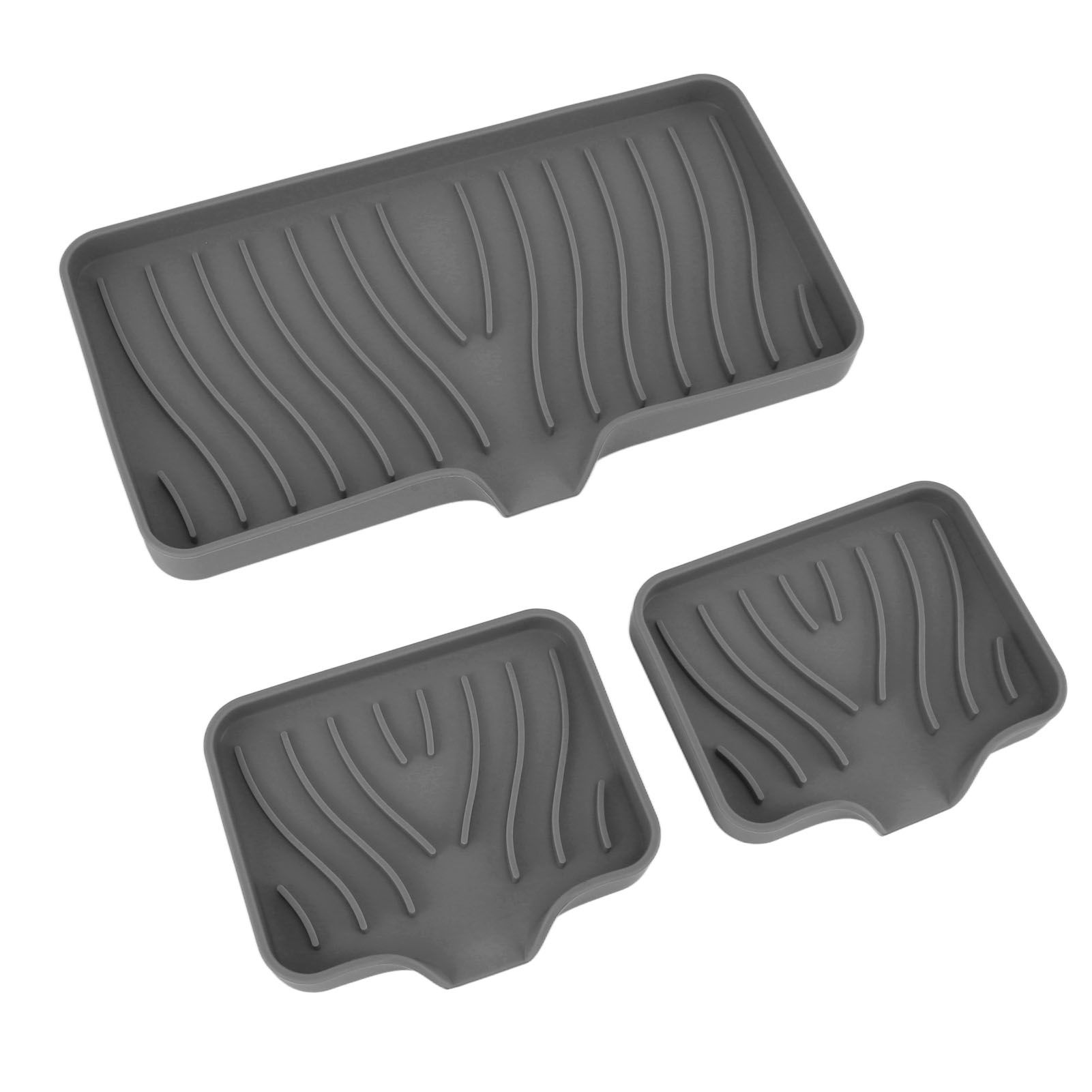 Kitchen Soap Tray Countertop Silicone Sink Deflector Sponge Holder for view 7