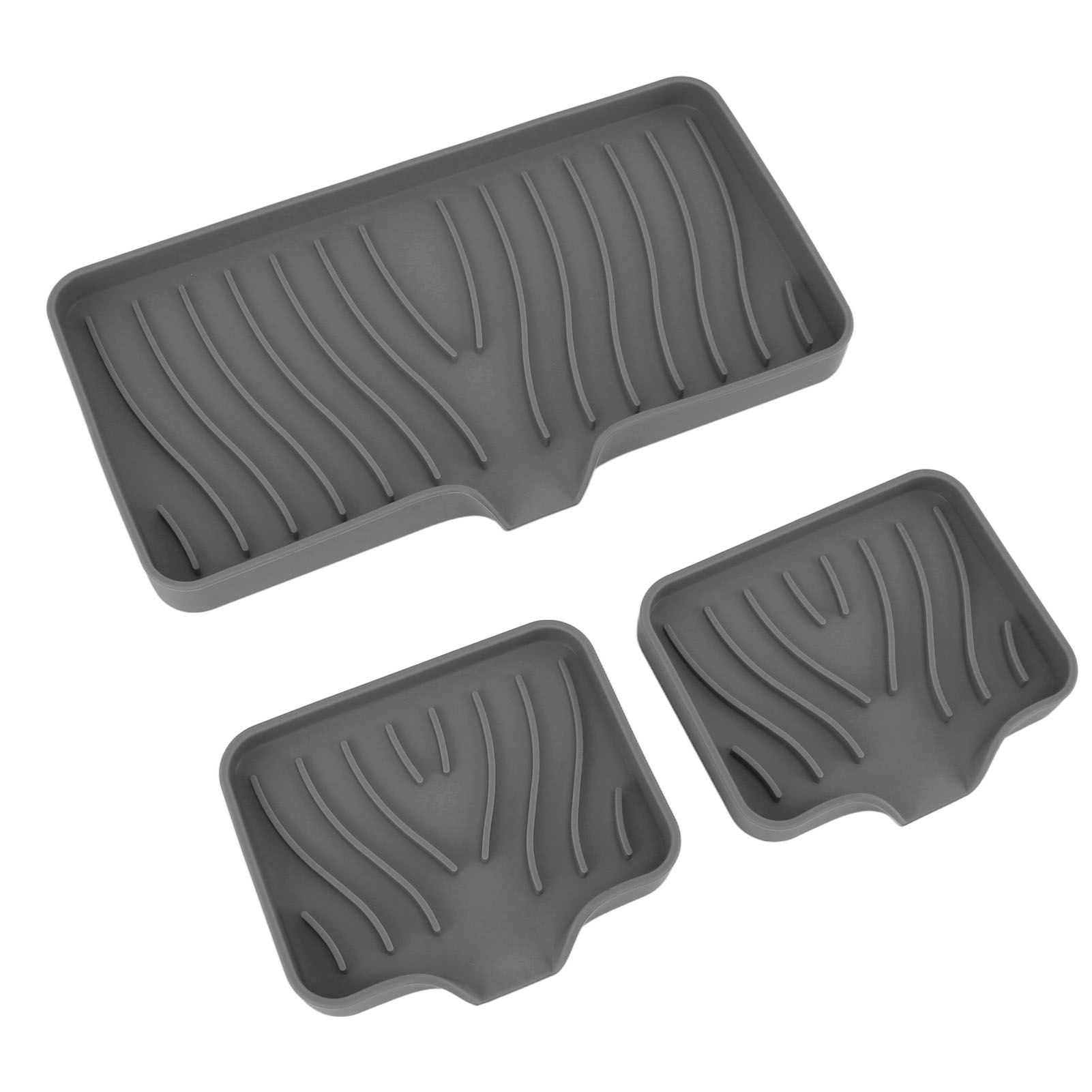 Kitchen Soap Tray Countertop Silicone Sink Deflector Sponge Holder for view 9