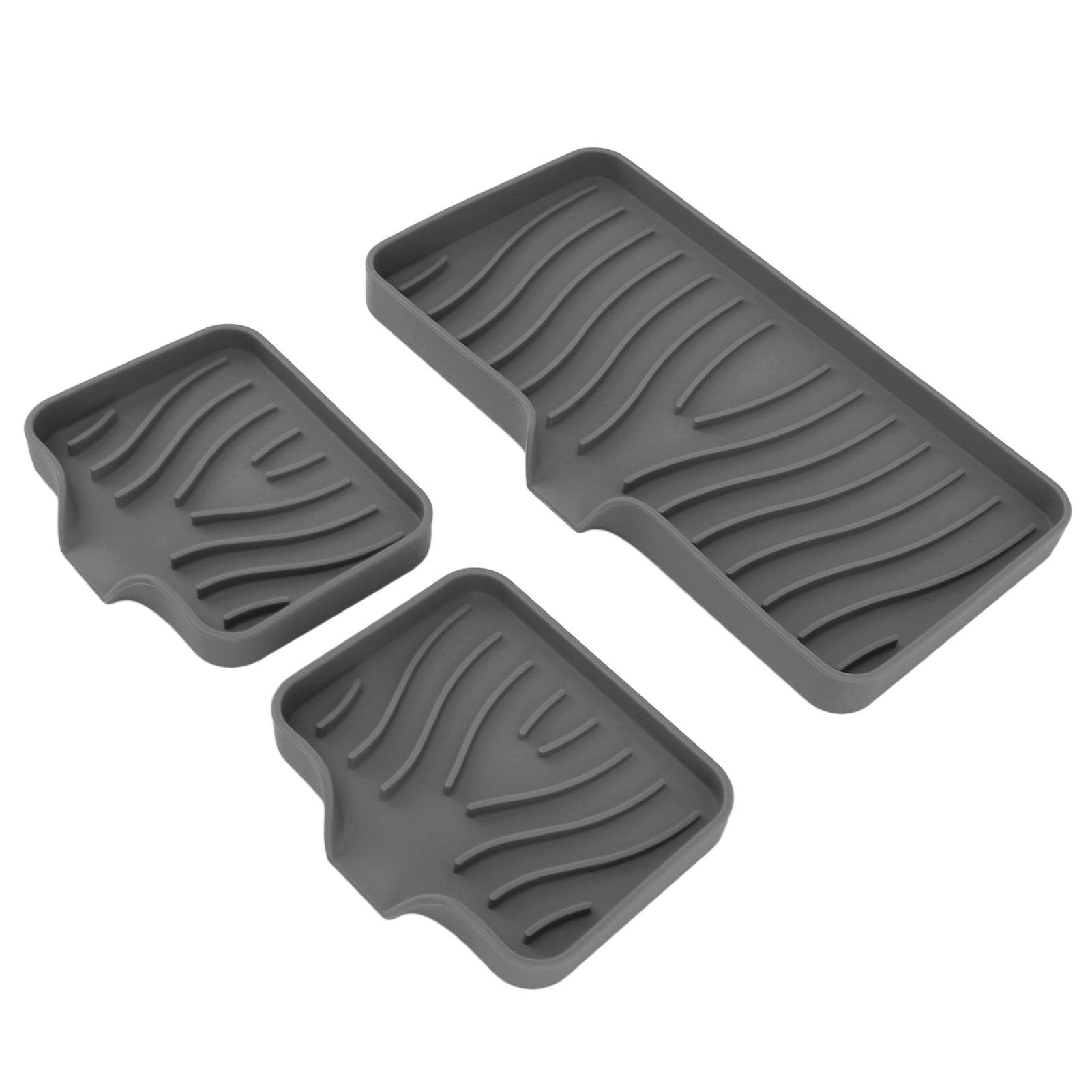Kitchen Soap Tray Countertop Silicone Sink Deflector Sponge Holder for view 10