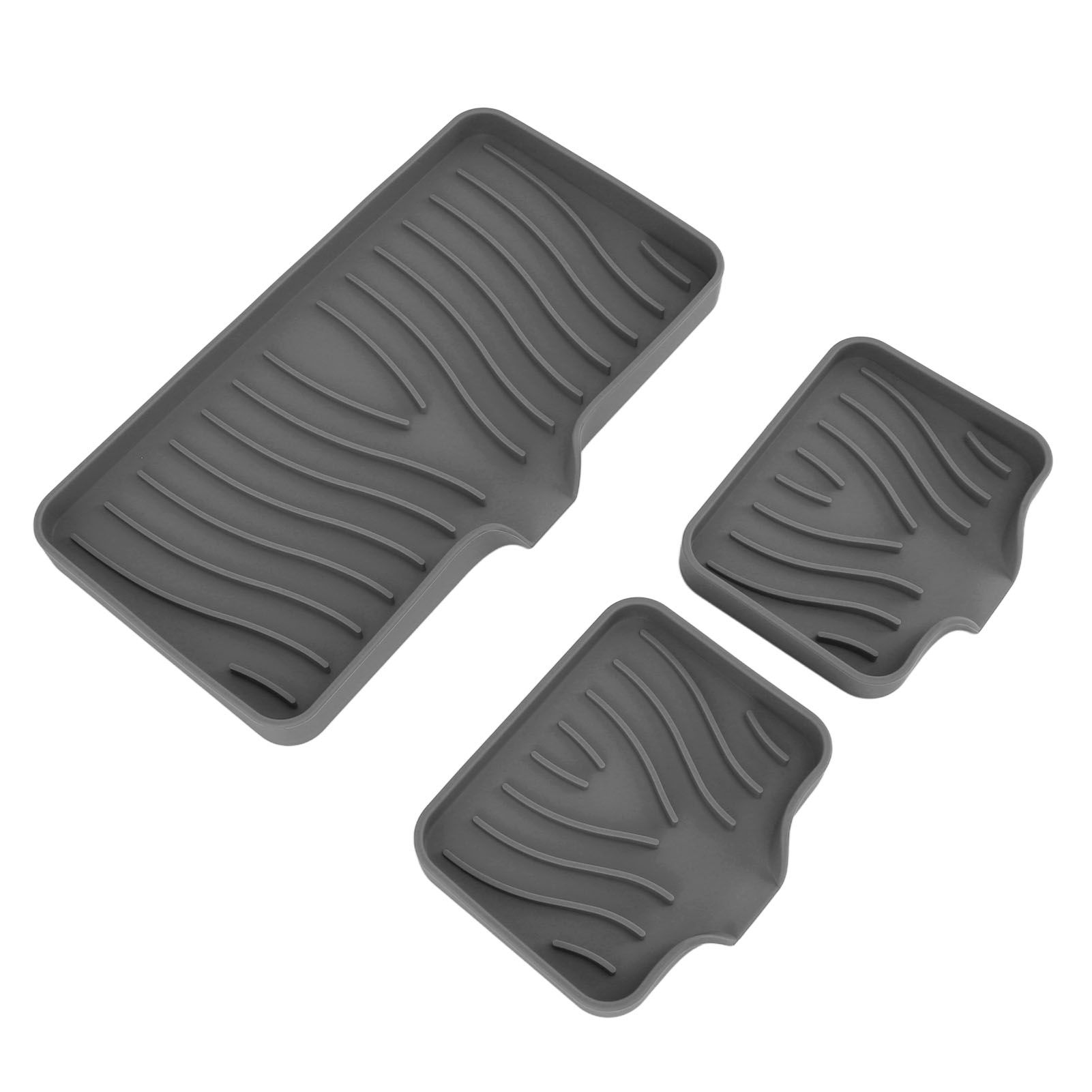 Kitchen Soap Tray Countertop Silicone Sink Deflector Sponge Holder for view 14