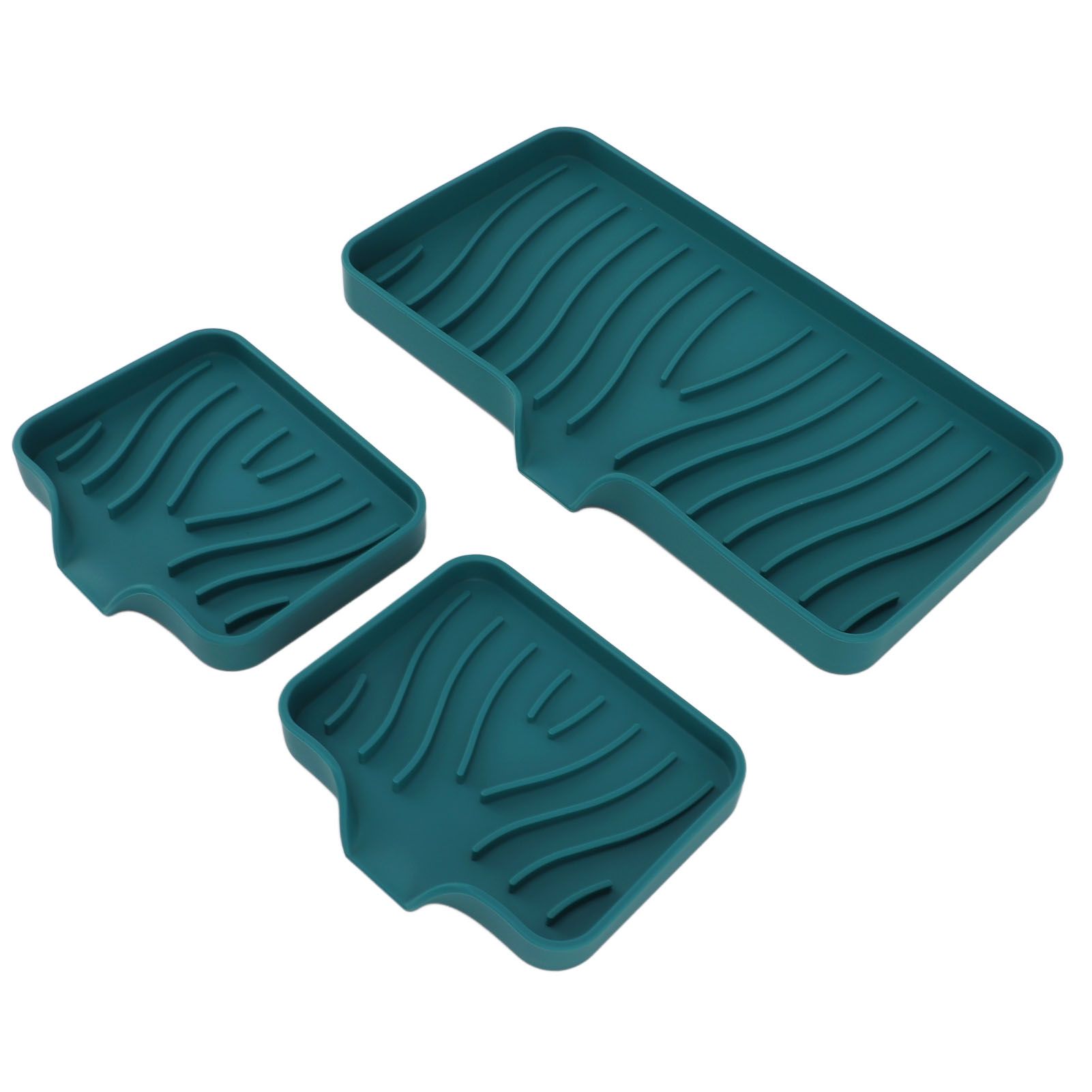 Kitchen Soap Tray Countertop Silicone Sink Deflector Sponge Holder for view 4