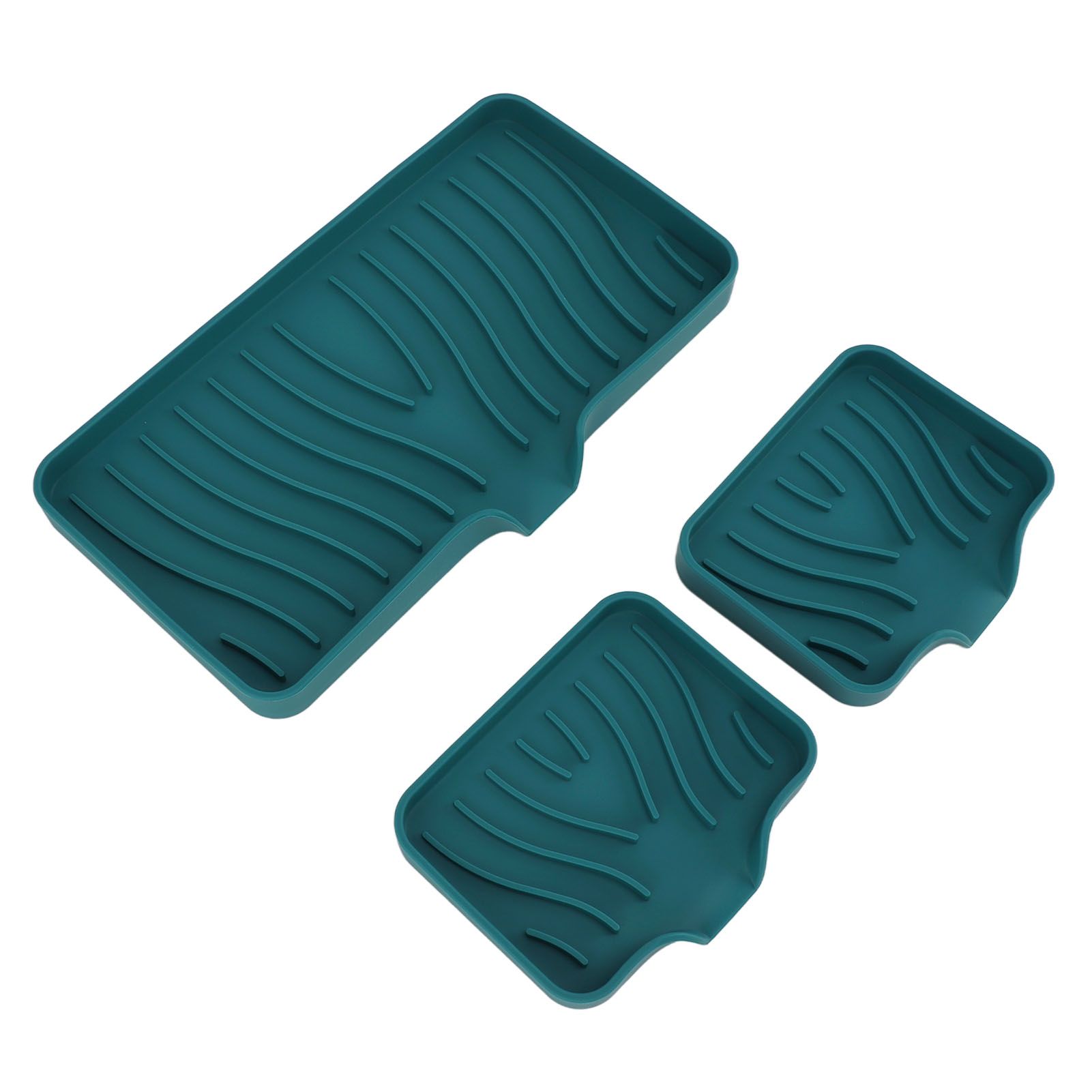 Kitchen Soap Tray Countertop Silicone Sink Deflector Sponge Holder for view 6