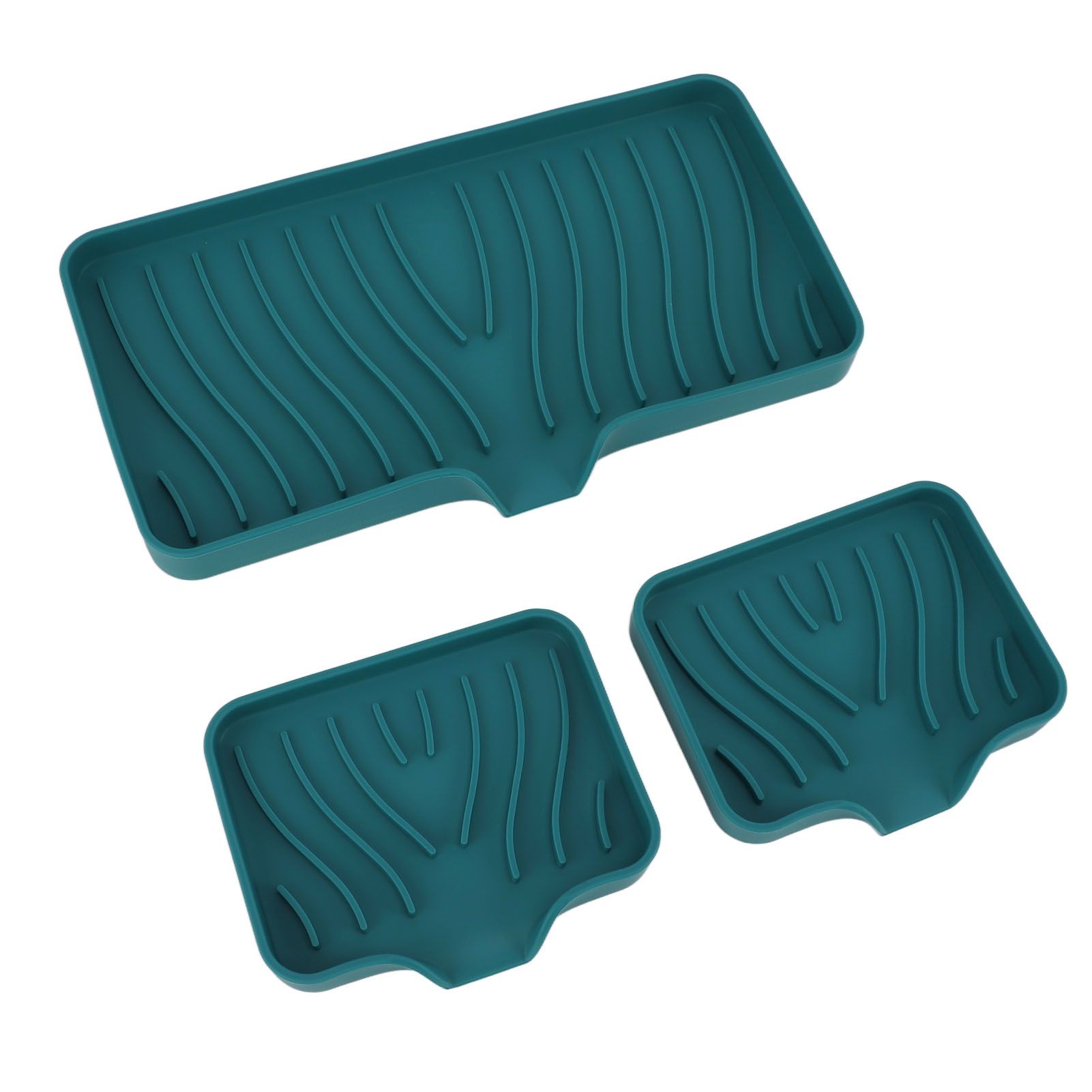 Kitchen Soap Tray Countertop Silicone Sink Deflector Sponge Holder for view 8
