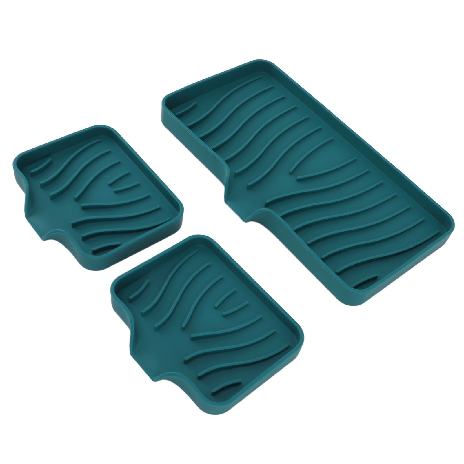 Kitchen Soap Tray Countertop Silicone Sink Deflector Sponge Holder for view 9