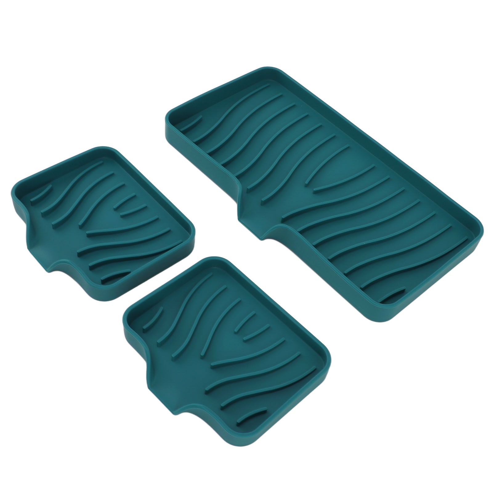 Kitchen Soap Tray Countertop Silicone Sink Deflector Sponge Holder for view 13