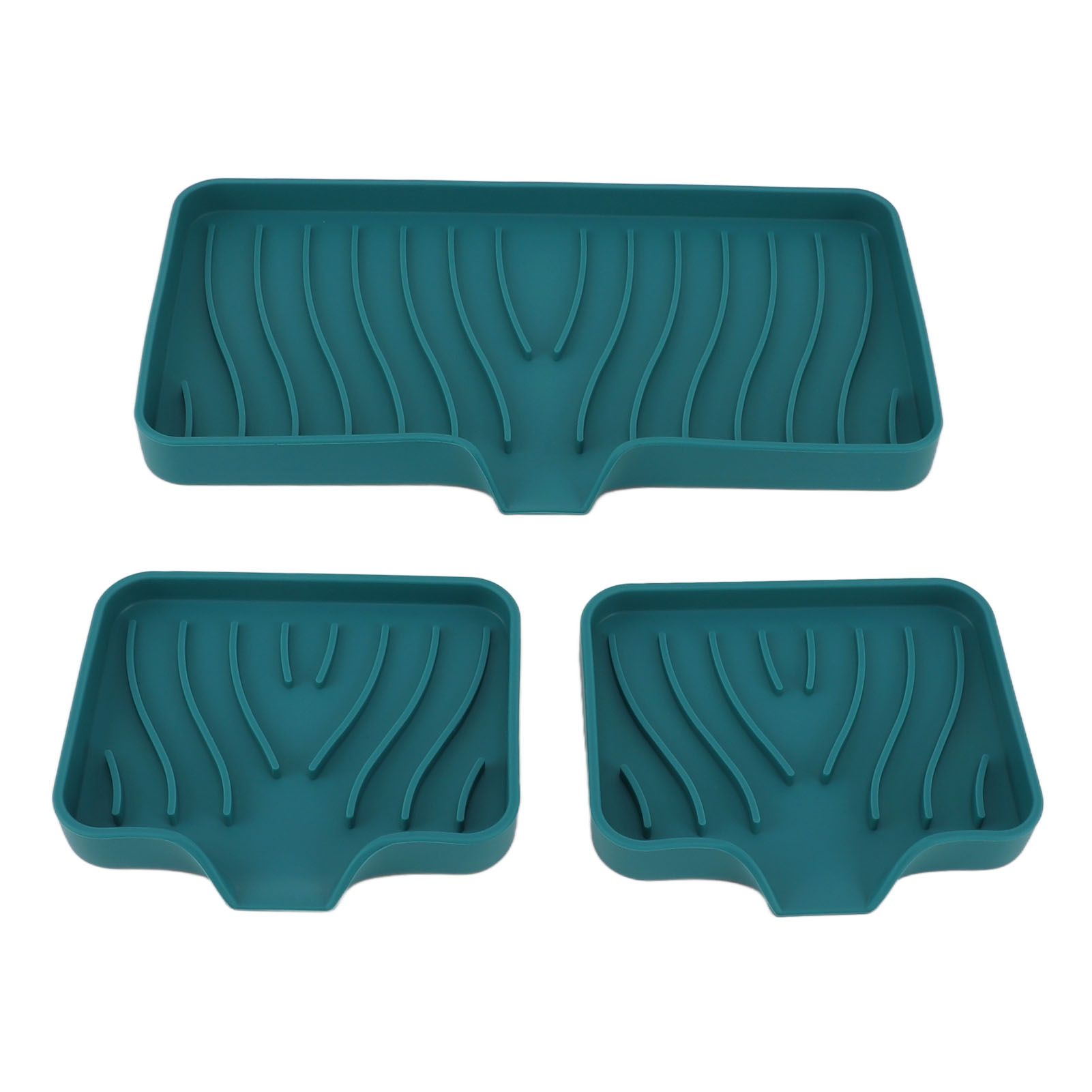 Kitchen Soap Tray Countertop Silicone Sink Deflector Sponge Holder for view 15
