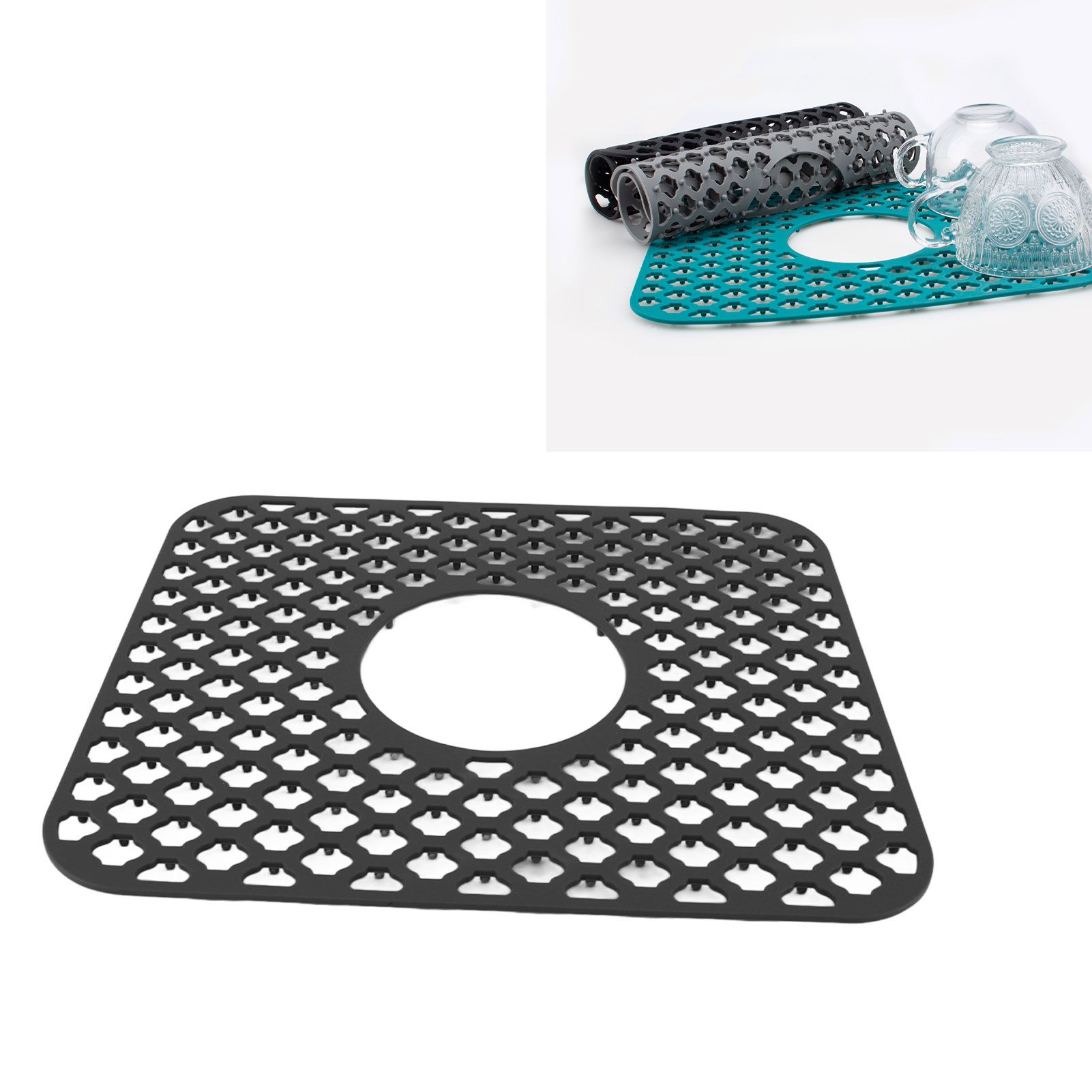 Sink Protector for Kitchen Silicone Non Slip Heat Resistant Mat for Bottom of view 11
