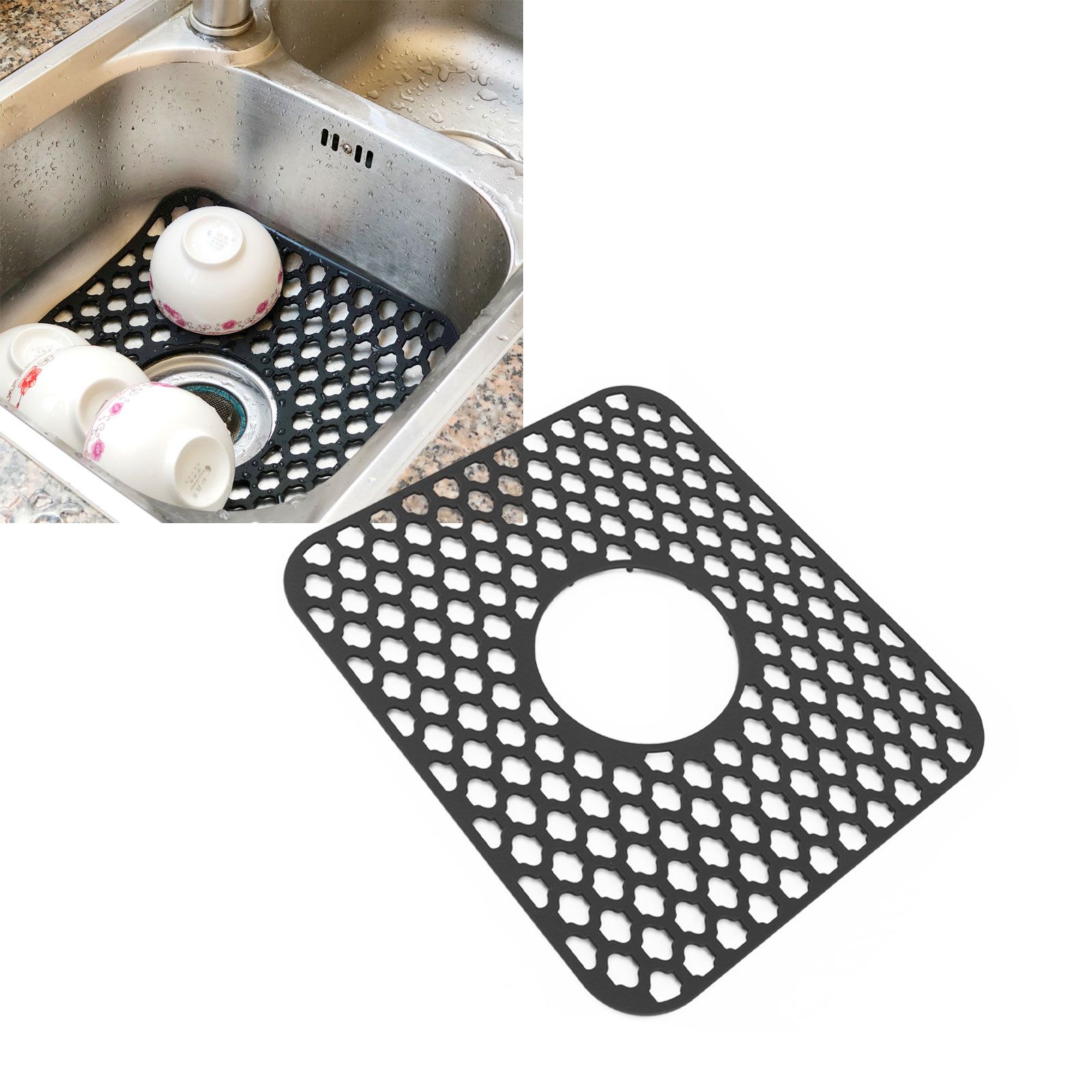 Sink Protector for Kitchen Silicone Non Slip Heat Resistant Mat for Bottom of view 12