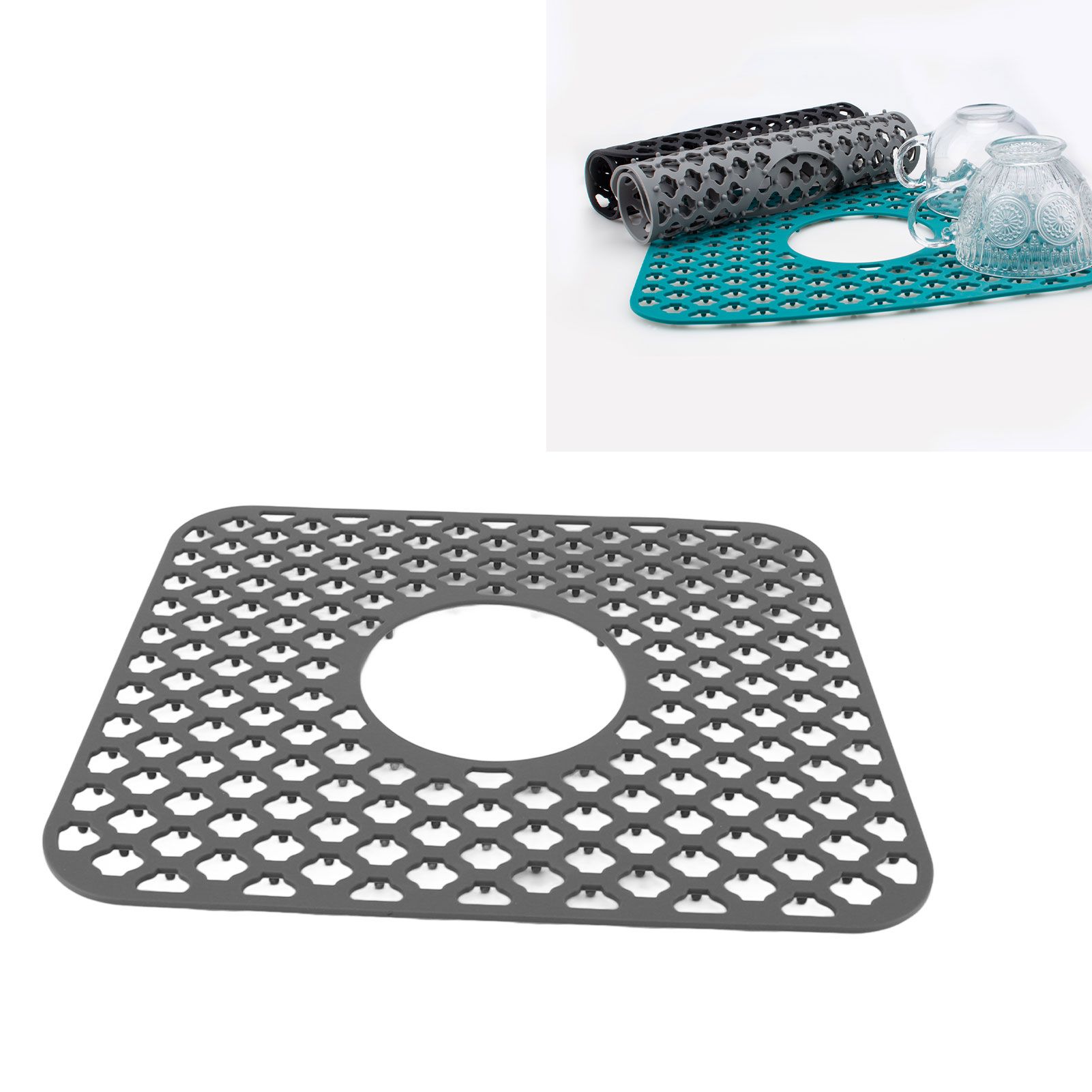Sink Protector for Kitchen Silicone Non Slip Heat Resistant Mat for Bottom of view 11