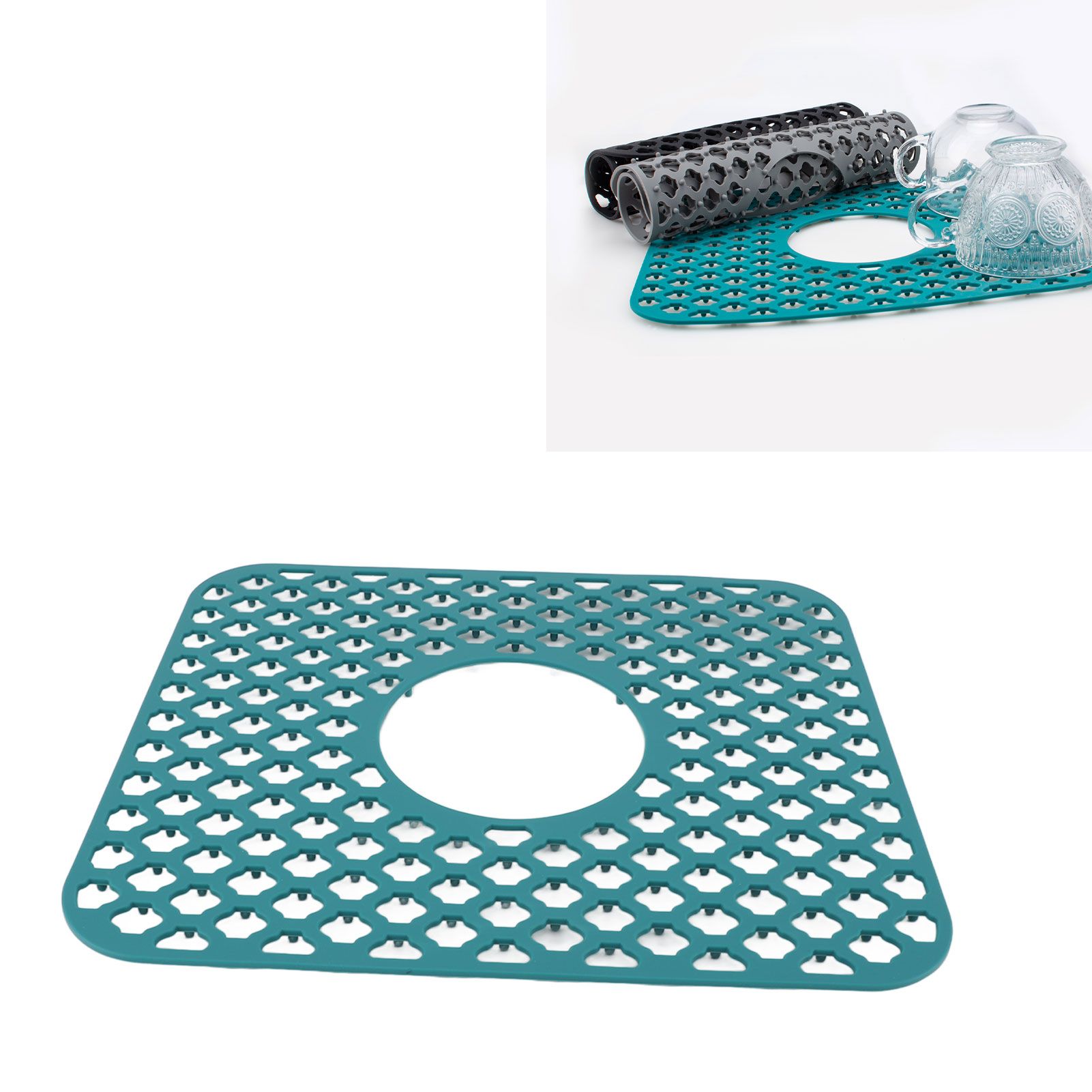 Sink Protector for Kitchen Silicone Non Slip Heat Resistant Mat for Bottom of view 11