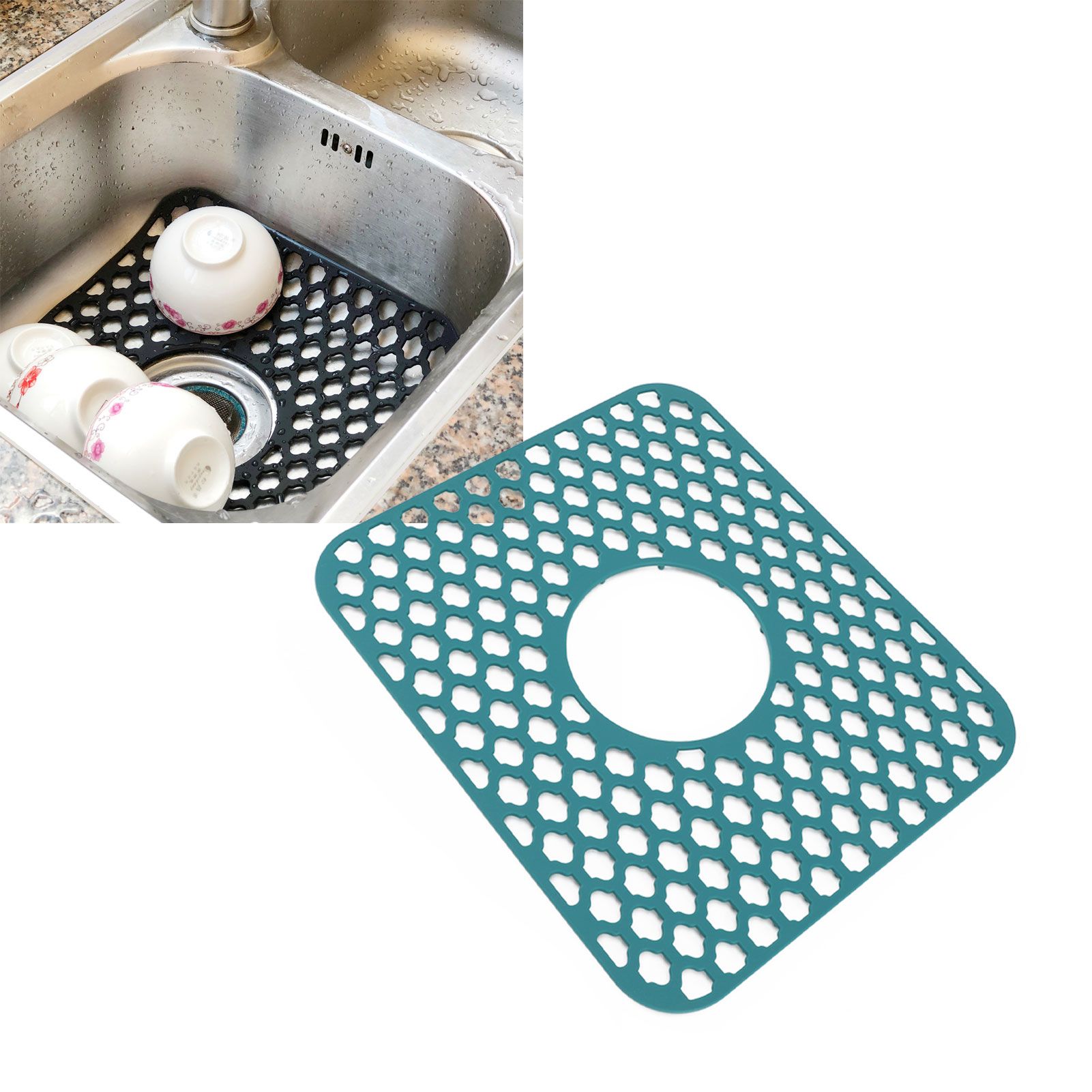 Sink Protector for Kitchen Silicone Non Slip Heat Resistant Mat for Bottom of view 12