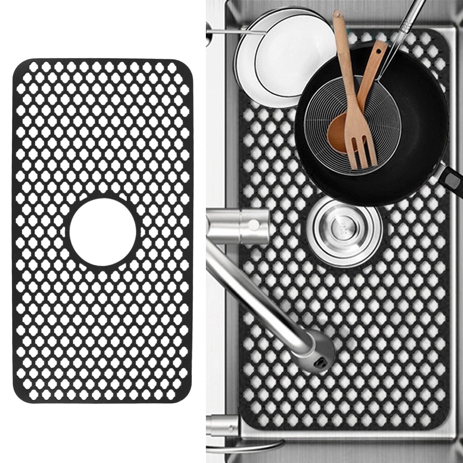 Hollow Insulated Kitchen Sink Mat Non Slip Multi Functional Large Size view 11
