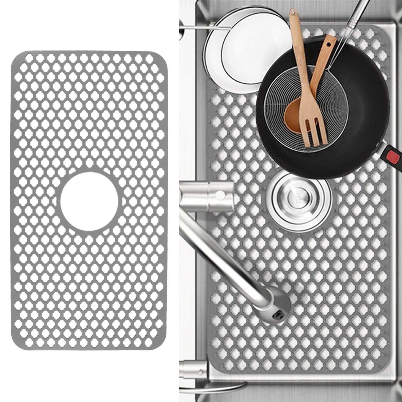 Hollow Insulated Kitchen Sink Mat Non Slip Multi Functional Large Size view 11