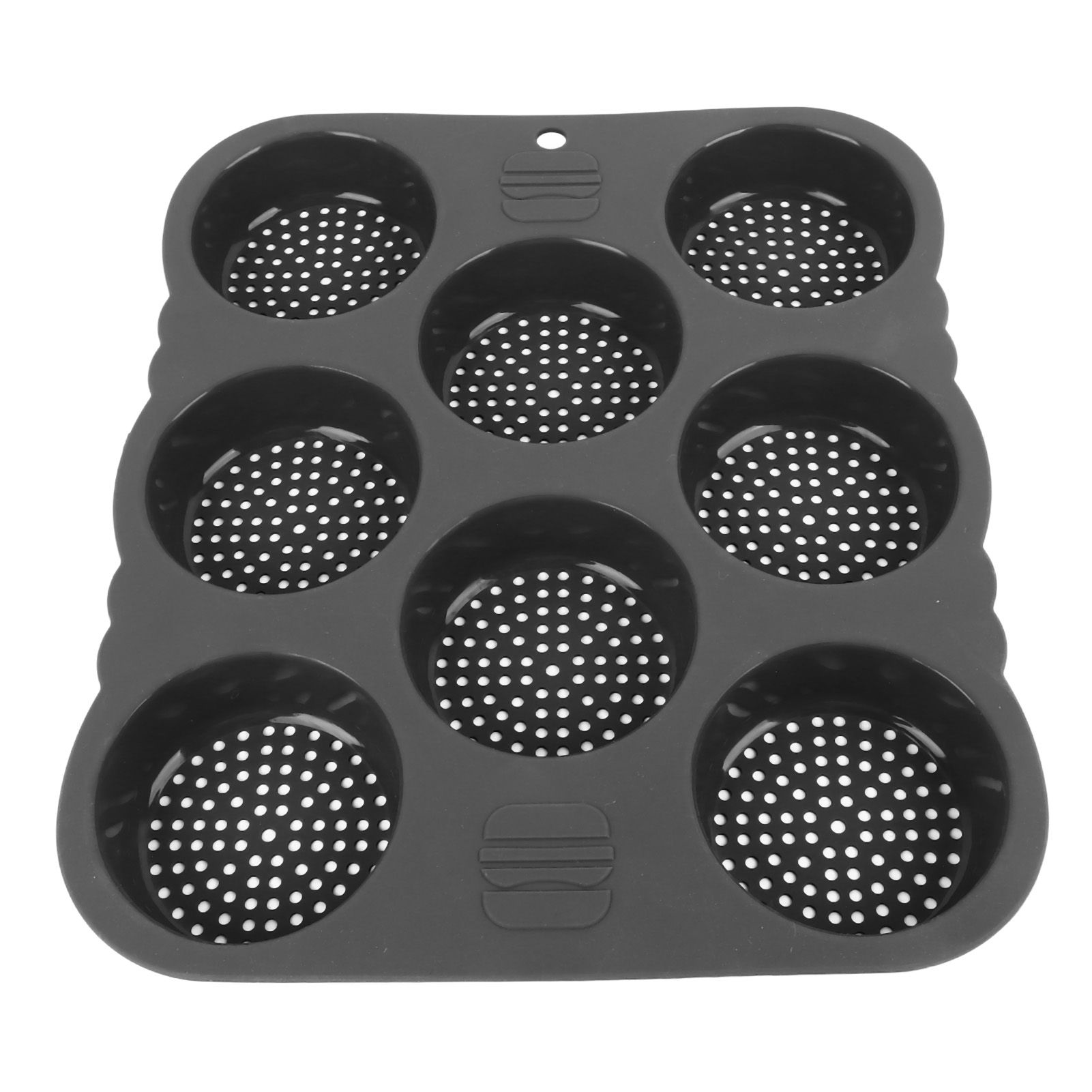 Hamburger Bun Mold Silicone 8 Cavity Easy Release Heat Resistant Hamburger view 4