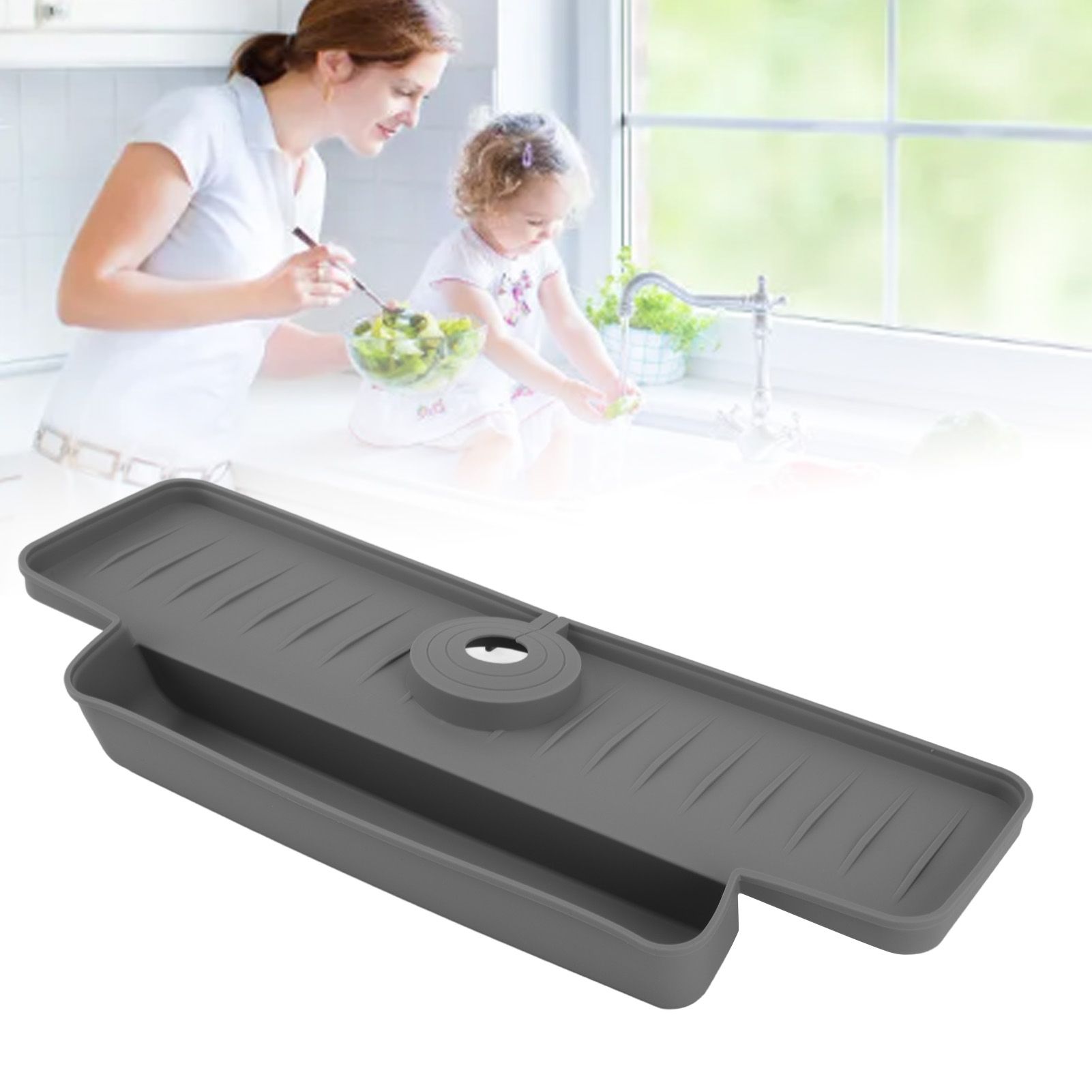 Faucet Splash Proof Draining Rack Silicone Foldable Faucet Handle Drip Catcher view 12