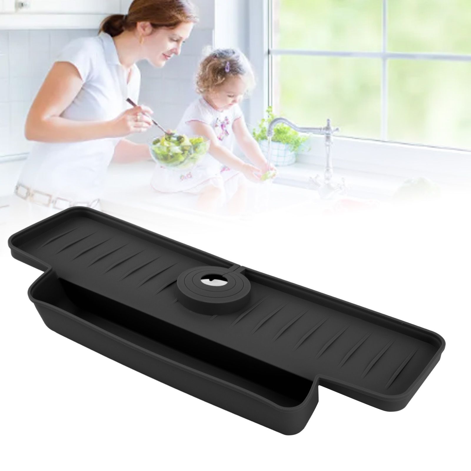 Faucet Splash Proof Draining Rack Silicone Foldable Faucet Handle Drip Catcher view 12