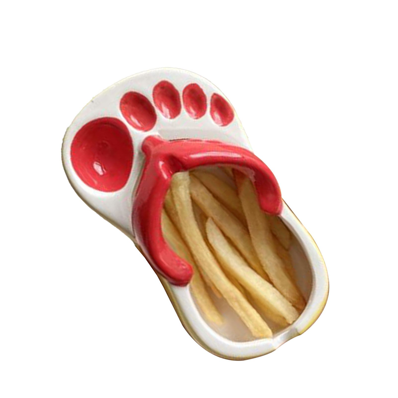 Ceramic French Fries Dish Cute Flip Flops French Fries Plate Cute Ceramic Bowl view 2
