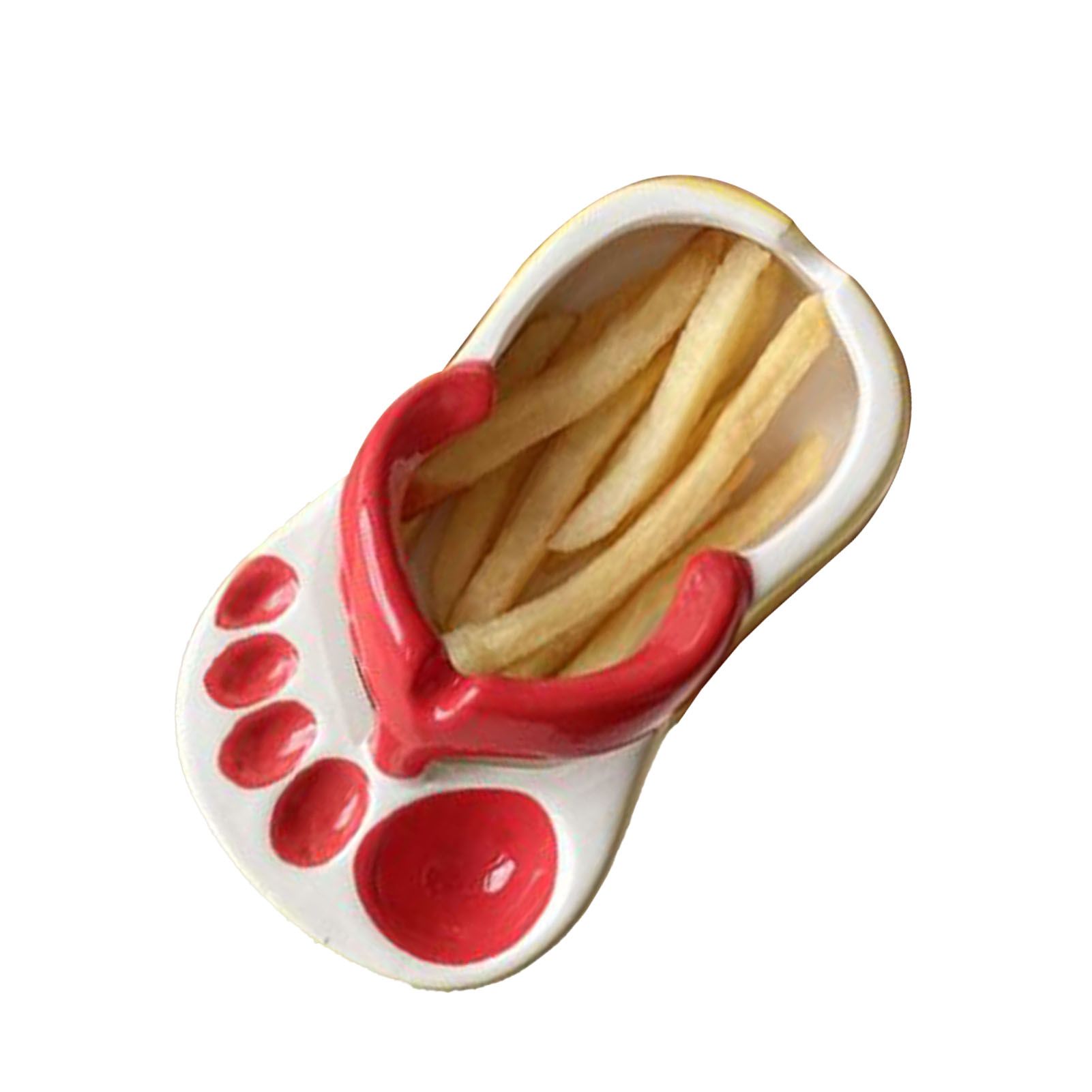 Ceramic French Fries Dish Cute Flip Flops French Fries Plate Cute Ceramic Bowl view 3