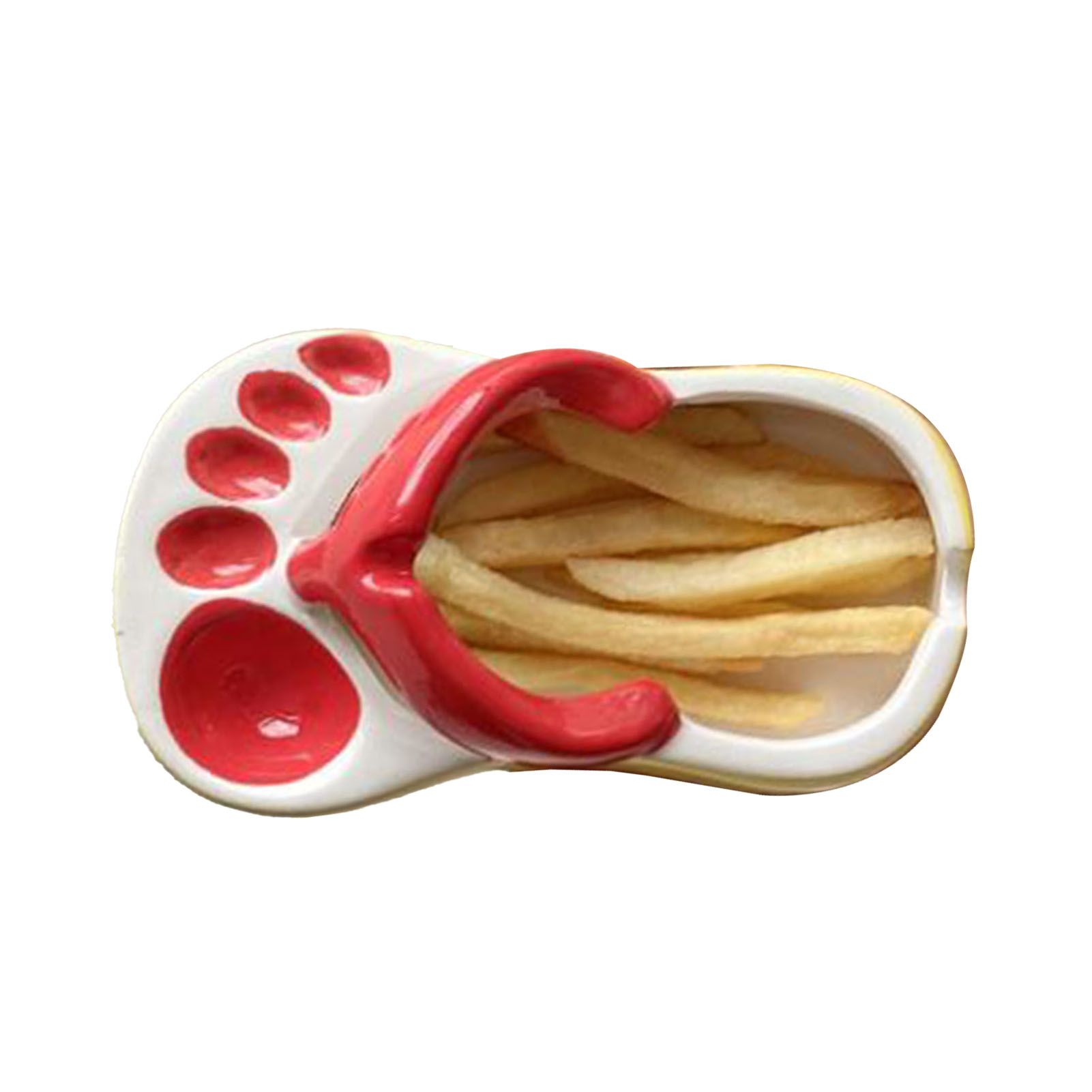 Ceramic French Fries Dish Cute Flip Flops French Fries Plate Cute Ceramic Bowl view 4