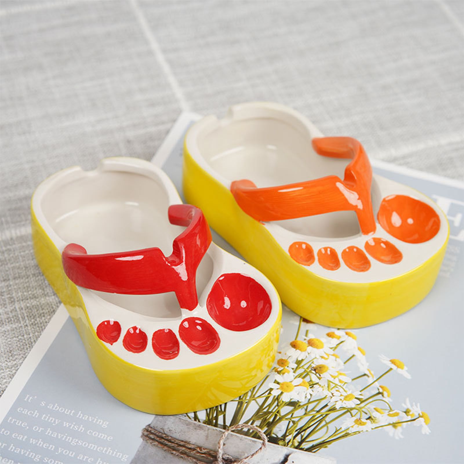 Ceramic French Fries Dish Cute Flip Flops French Fries Plate Cute Ceramic Bowl view 13