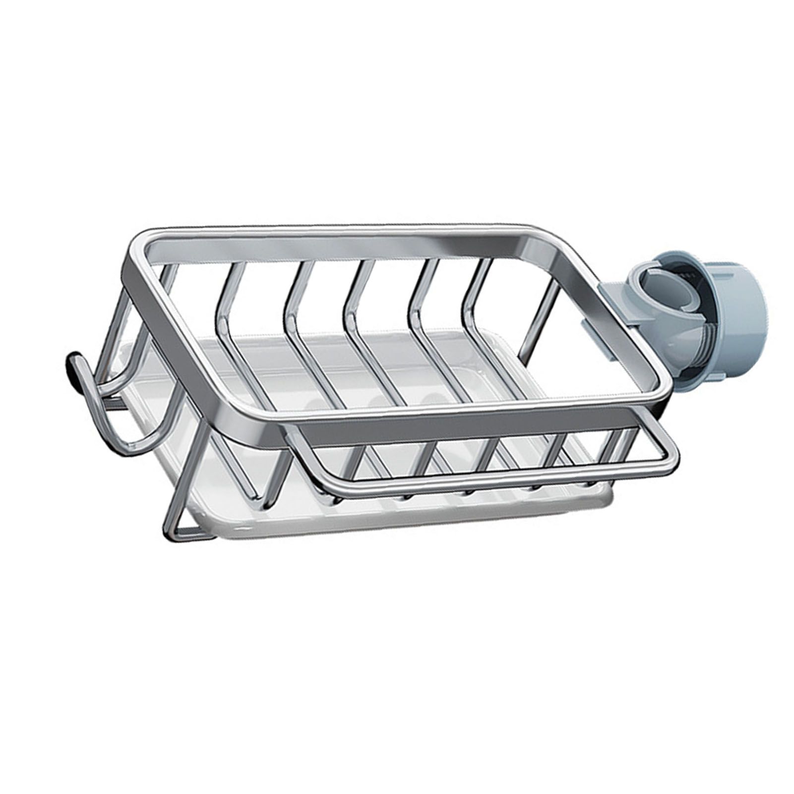Kitchen Faucet Organizer Multifunctional Rustproof Sponge Dish Soap Brush Sink view 4