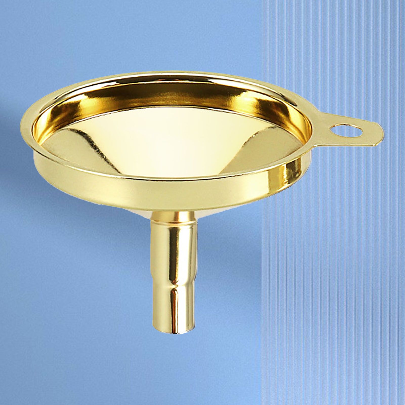 Kitchen Funnel 304 Stainless Steel Gold Plated Taper Mirror Polishing Oil Wine view 5