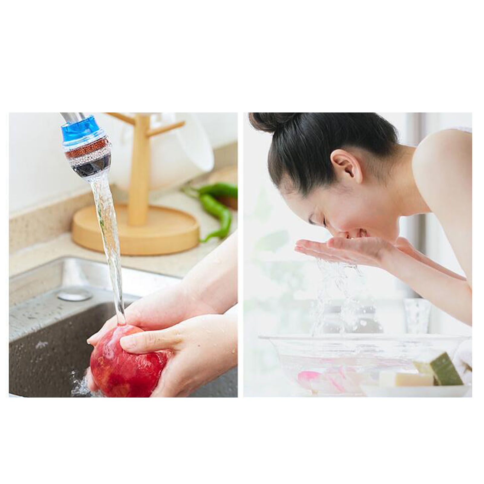 Faucet Mount Filter Blue Water Filter Multi Layer Efficient Water Saving Easy view 12
