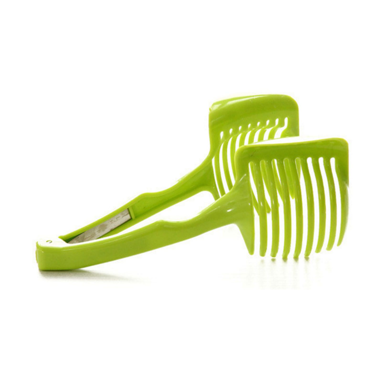 Tomato Slicing Holder ABS Multipurpose Handheld Round Fruit Tong Onion Holder view 4