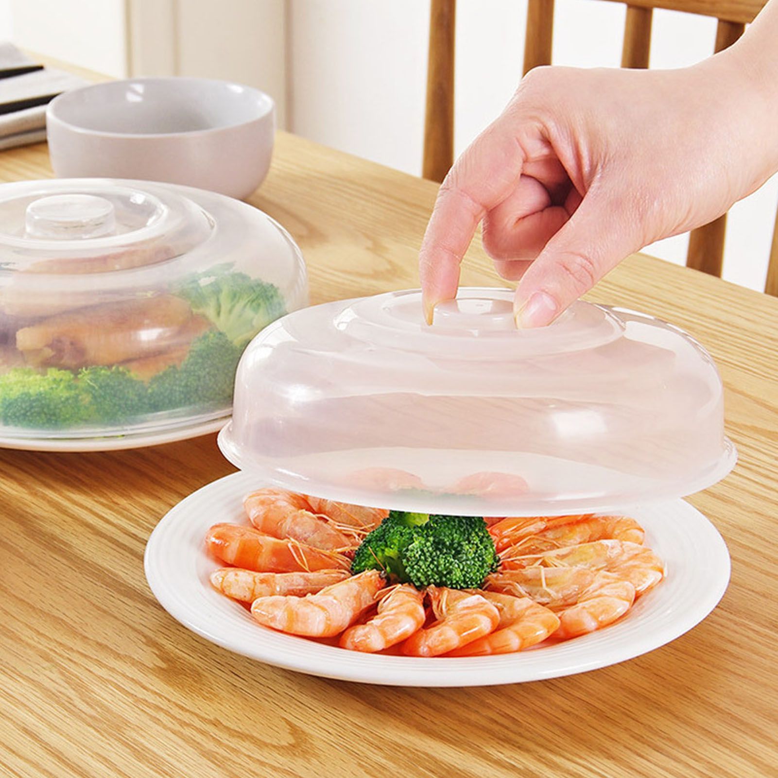 Microwave Safe Cover Dish Lid Plate Lid for Heating Food Heat Resistant view 11