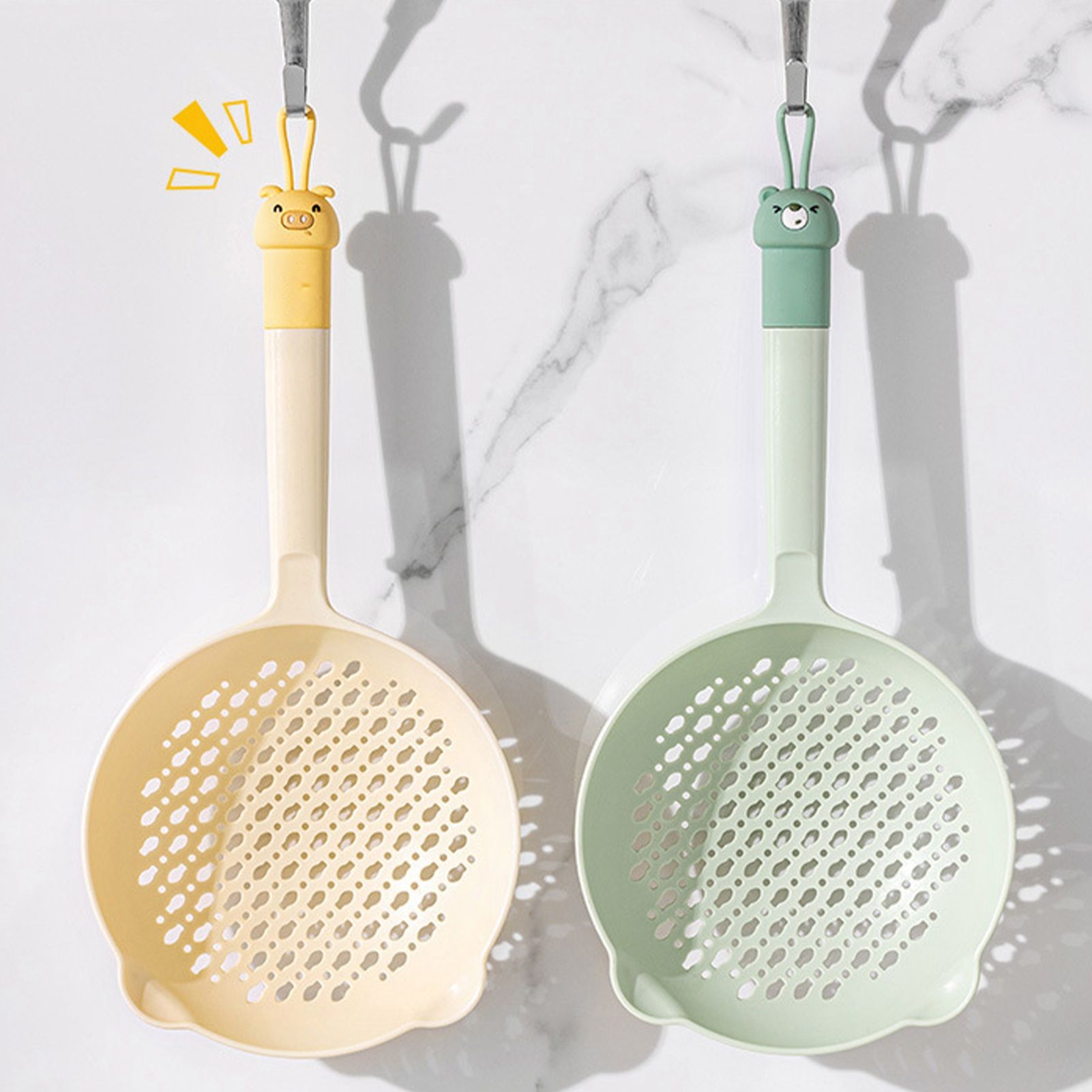 Ladle Fine Mesh Strainer Durable Nylon PVC Handle Heat Resistant Large view 15