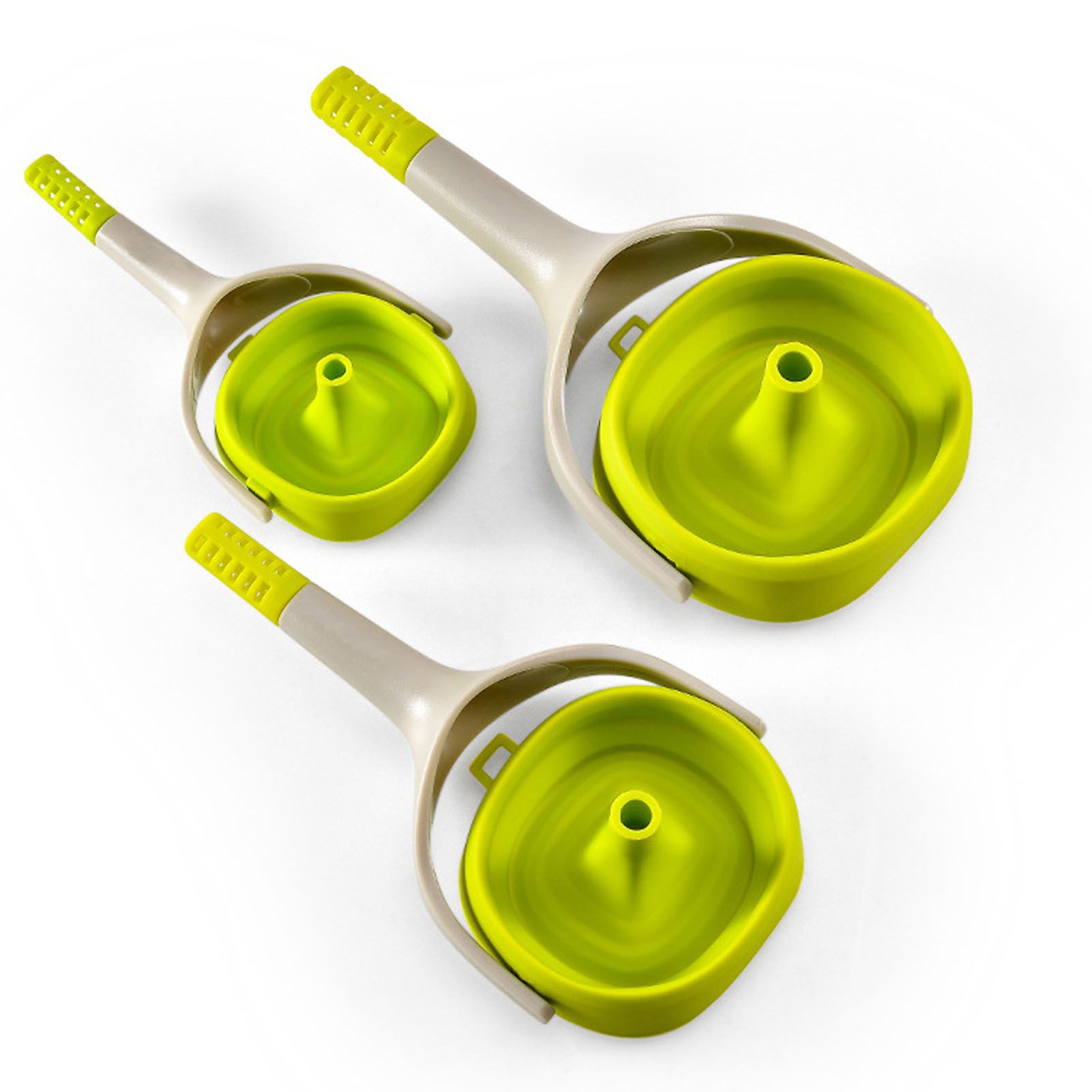 Kitchen Funnel Foldable Silicone Funnel Dispenser 4.1in Wide Mouth Handheld view 15