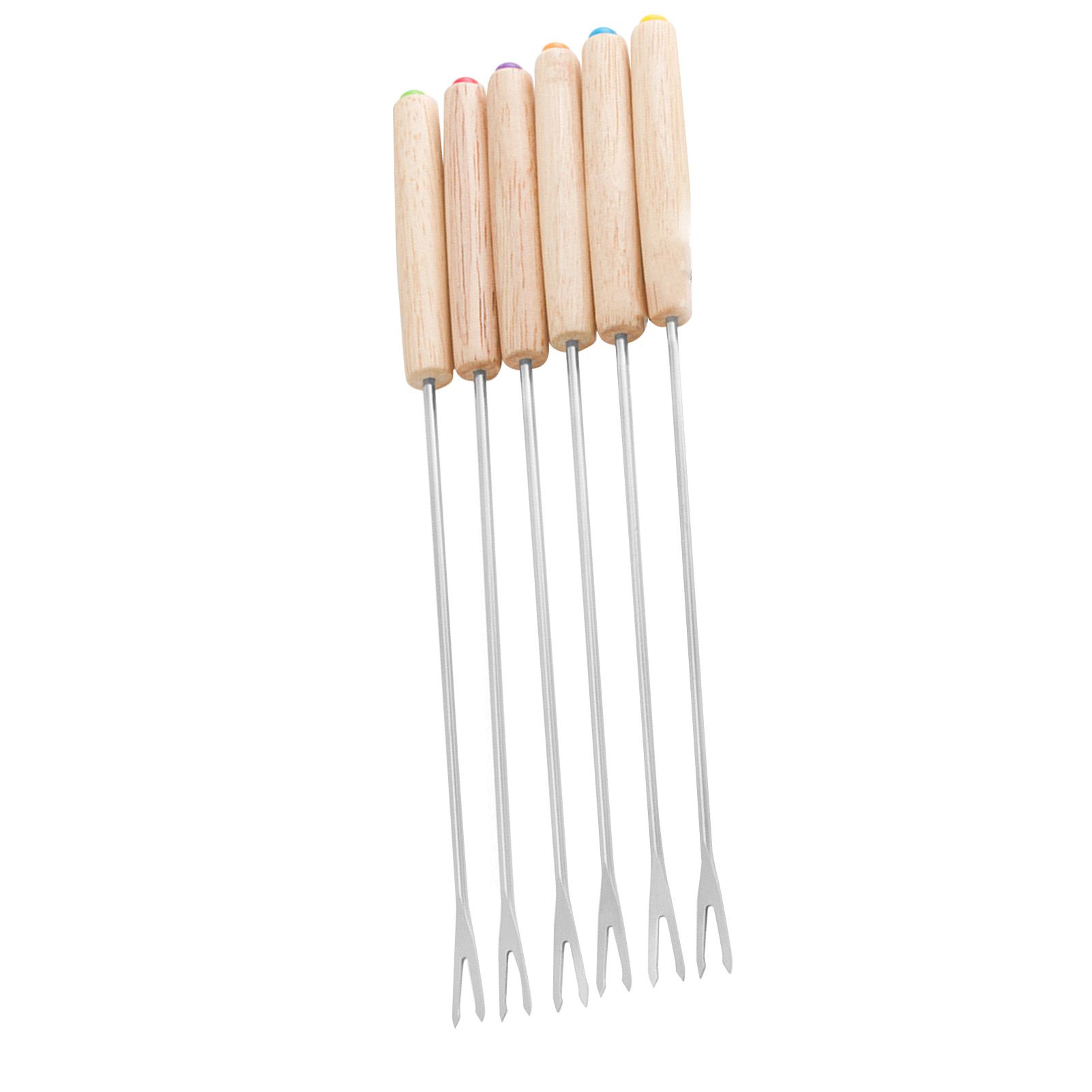 6pcs Stainless Steel Fondue Forks Cheese Fondue Sticks Smore Sticks with view 2