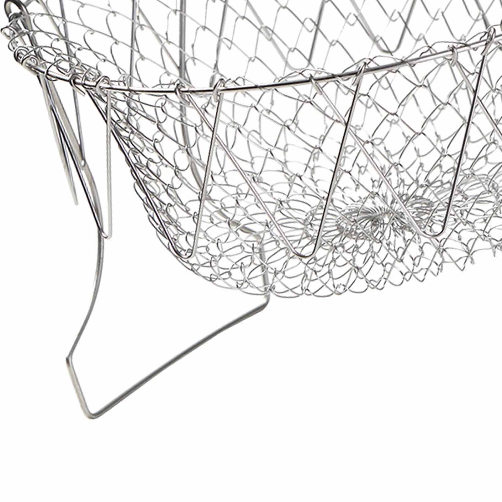 Stainless Steel Frying Basket Foldable Moderate Mesh Density Versatile Cooking view 9