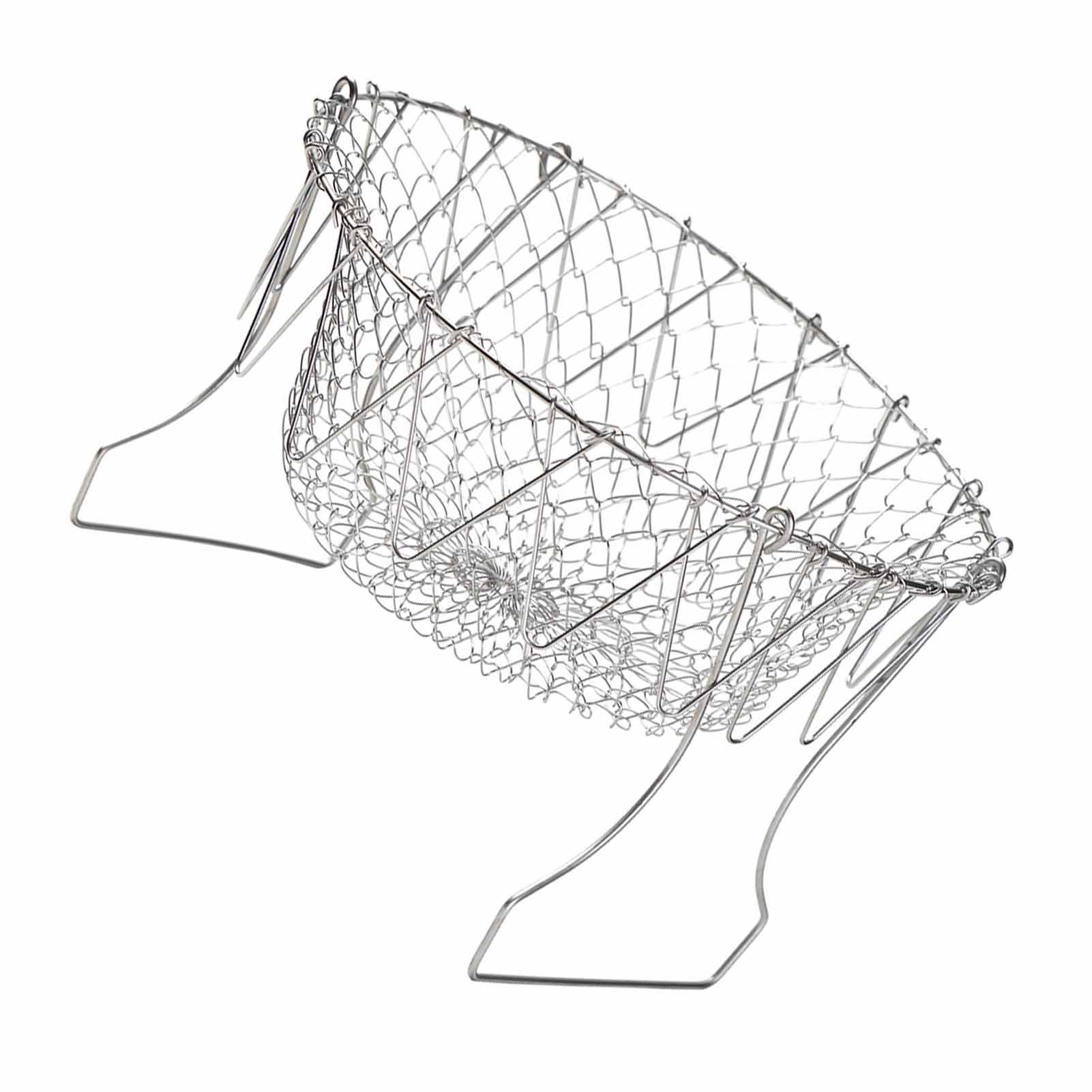 Stainless Steel Frying Basket Foldable Moderate Mesh Density Versatile Cooking view 12