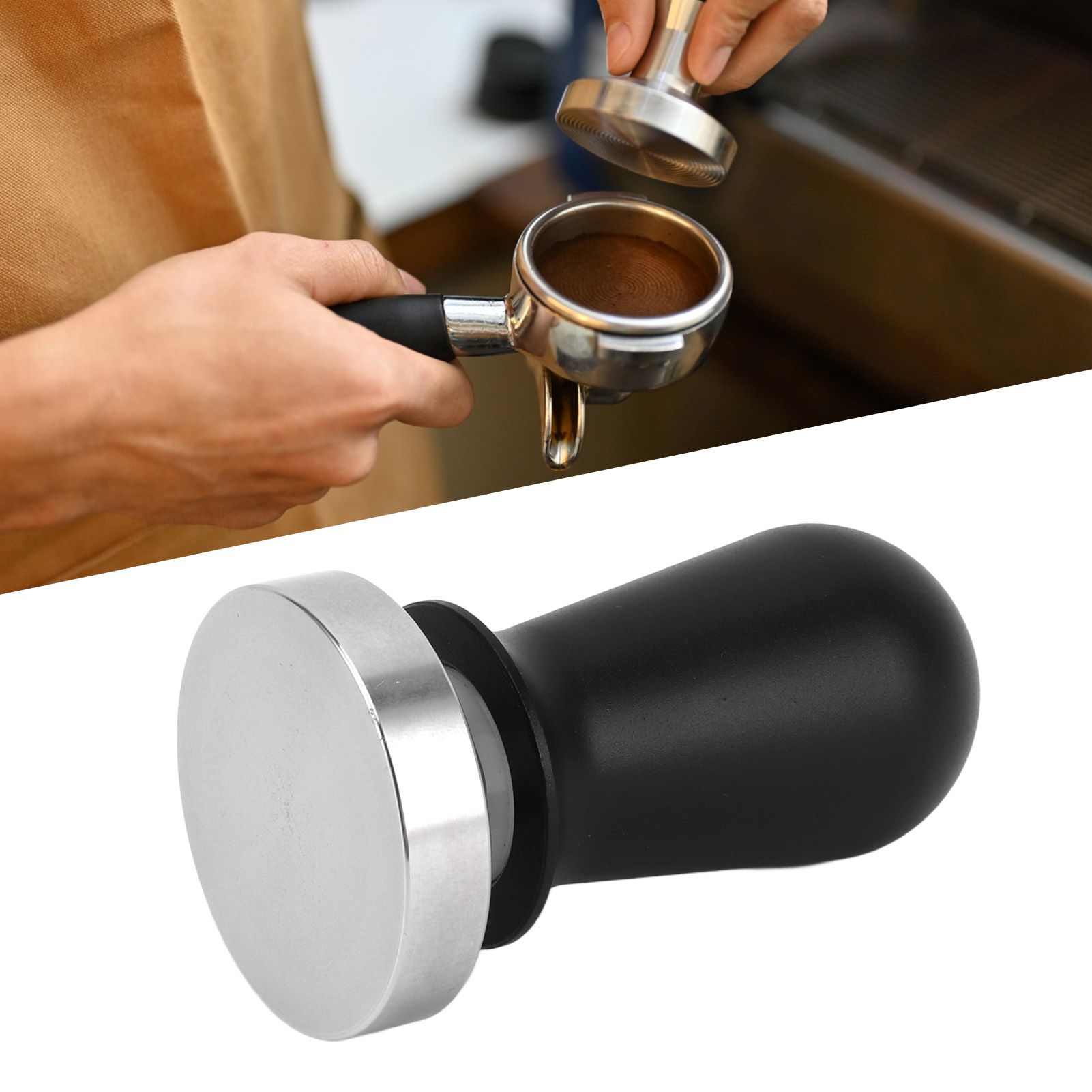 304 Stainless Steel Tamper for Coffee Grounds Precise Tamping Reusable Coffee view 12