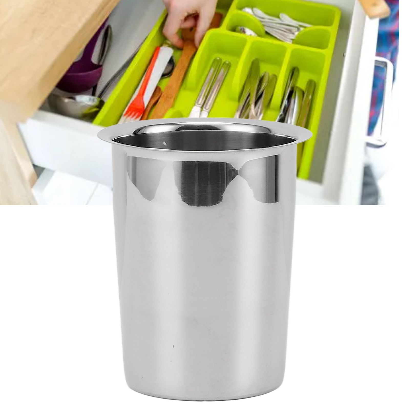 Kitchen Utensil Holder Multipurpose Large Capacity Mess Proof 304 Stainless view 11