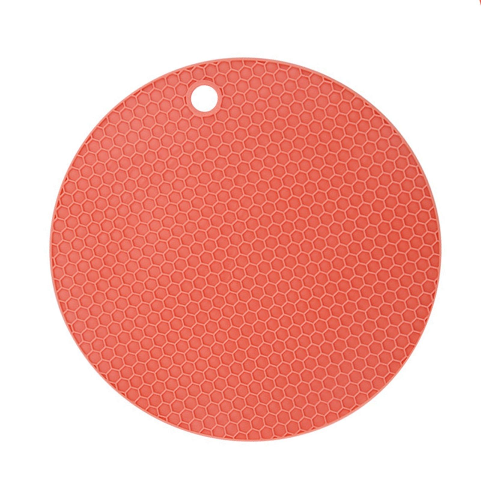 Heat Resistant Mat Silicone Slip Proof Round 17cm Heat Insulation Pad for view 2