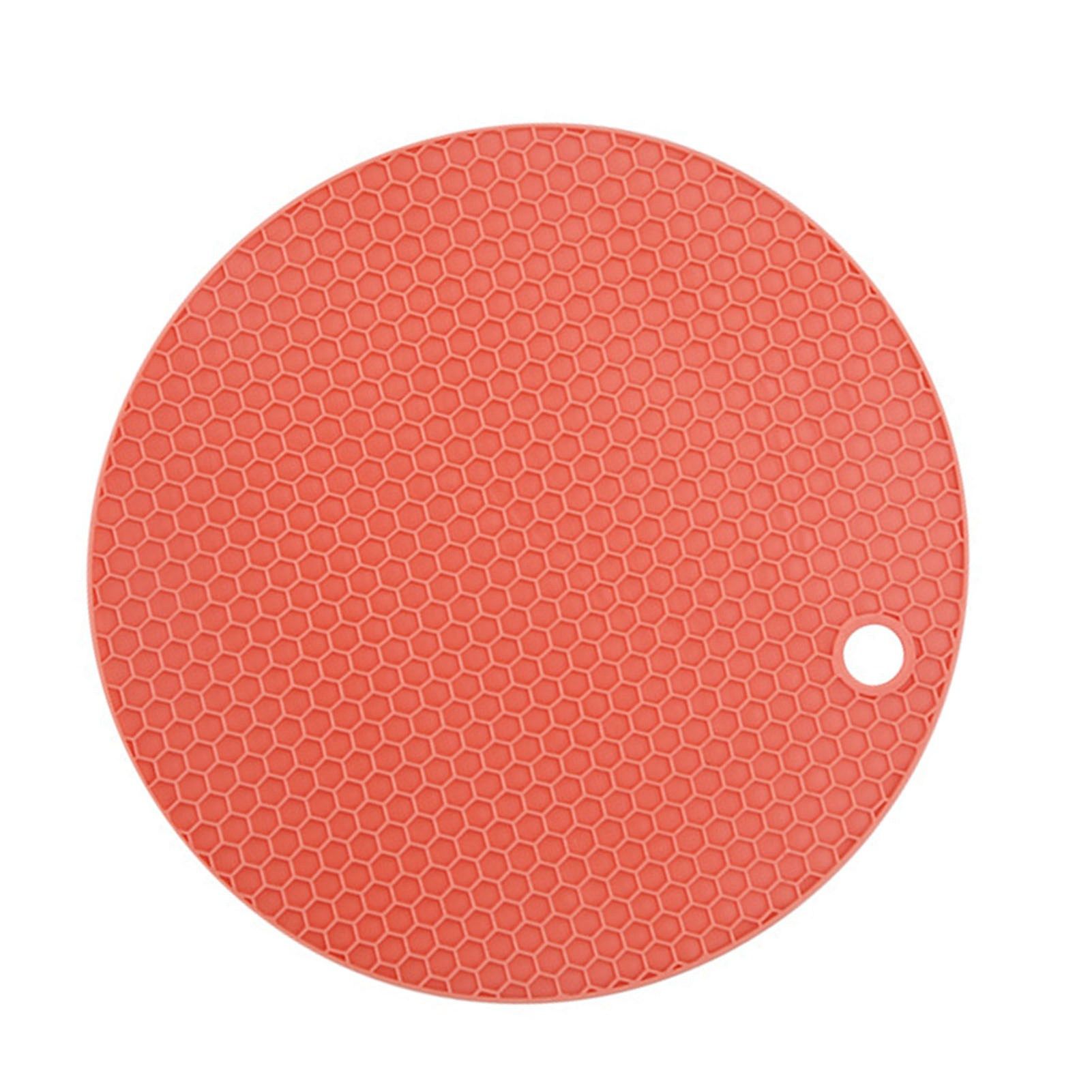Heat Resistant Mat Silicone Slip Proof Round 17cm Heat Insulation Pad for view 3