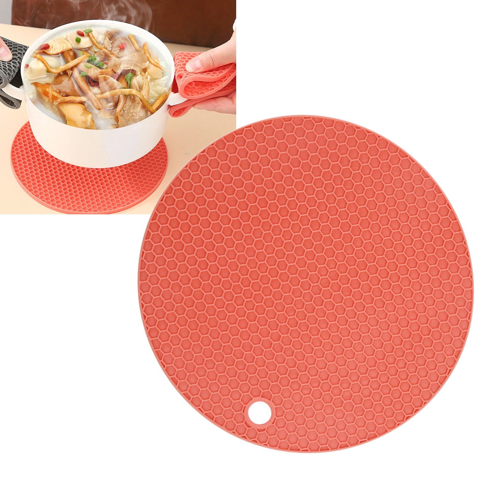 Heat Resistant Mat Silicone Slip Proof Round 17cm Heat Insulation Pad for view 5