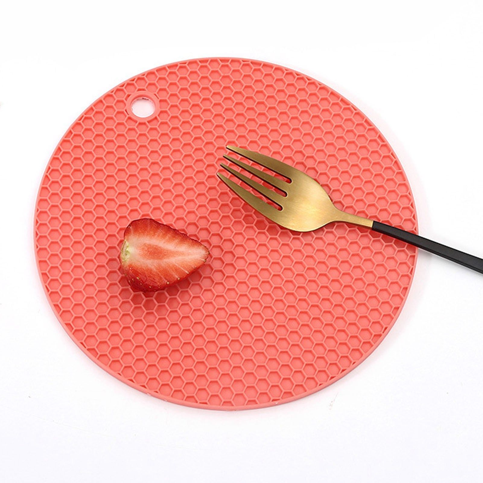 Heat Resistant Mat Silicone Slip Proof Round 17cm Heat Insulation Pad for view 7