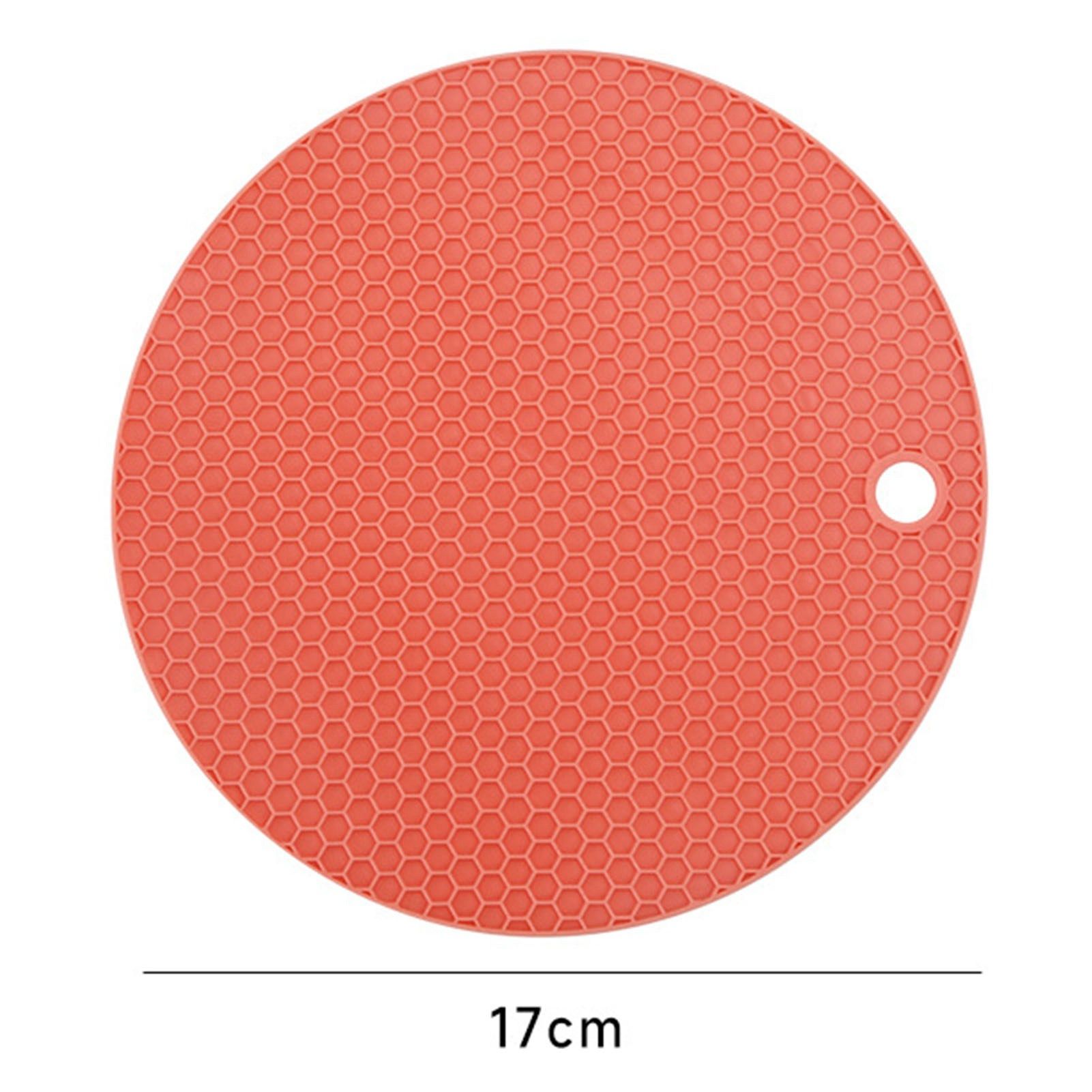 Heat Resistant Mat Silicone Slip Proof Round 17cm Heat Insulation Pad for view 13