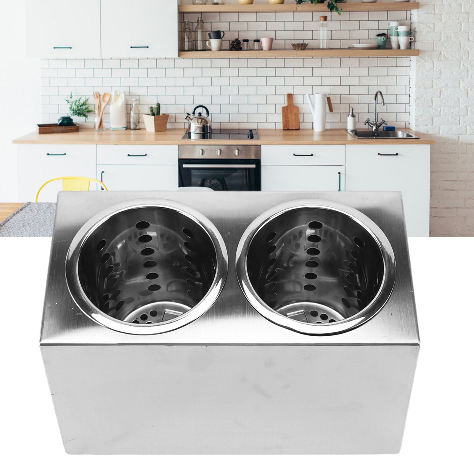 Kitchen Utensil Holder Multi Functional Non Slip Bottom Stainless Steel Knife view 11
