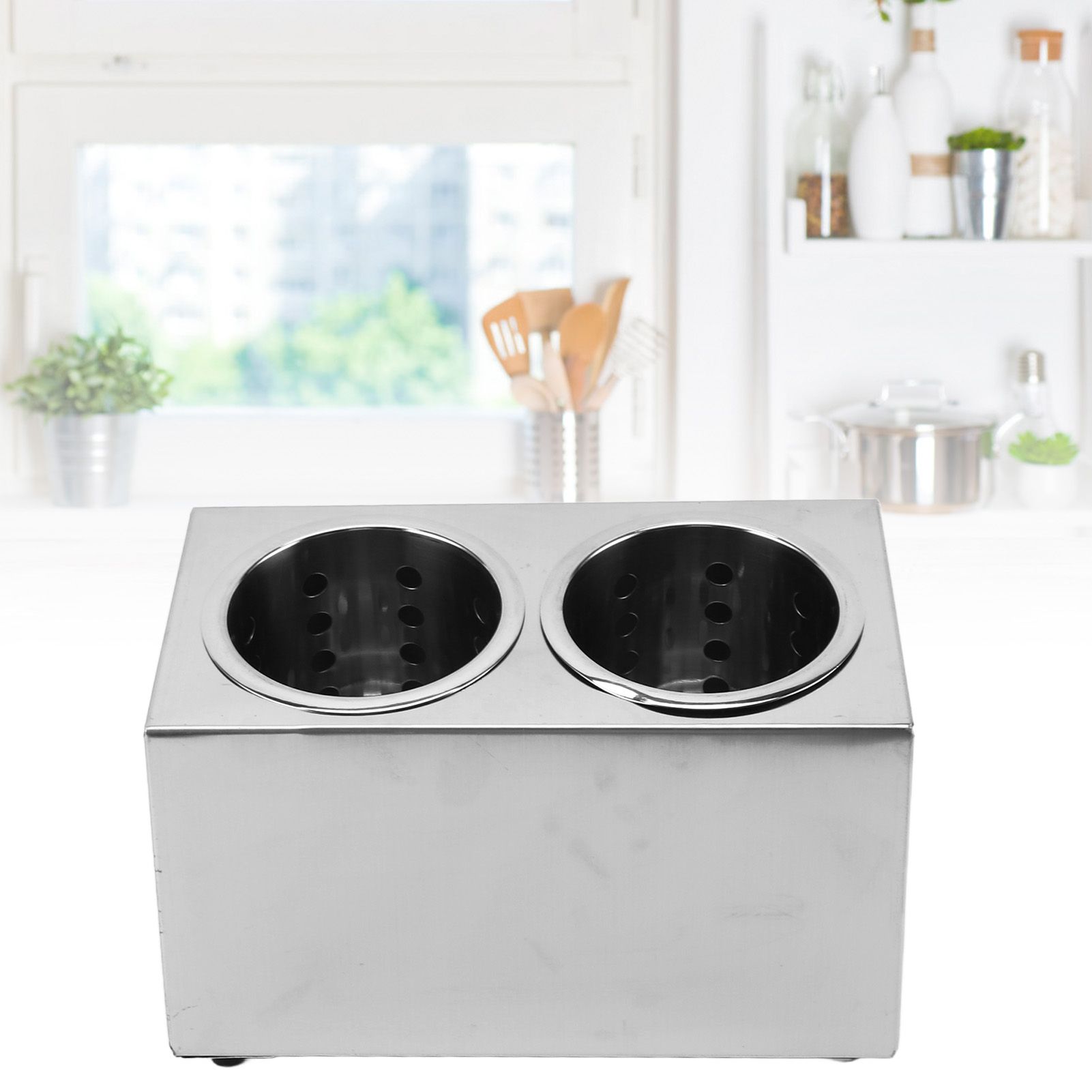 Kitchen Utensil Holder Multi Functional Non Slip Bottom Stainless Steel Knife view 12