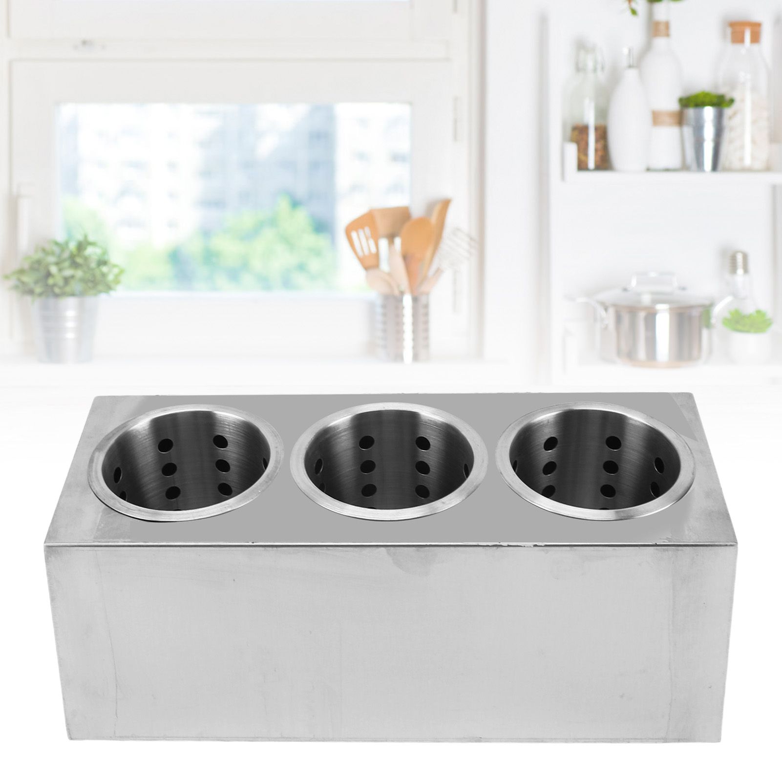 Kitchen Utensil Holder Multi Functional Non Slip Bottom Stainless Steel Knife view 12