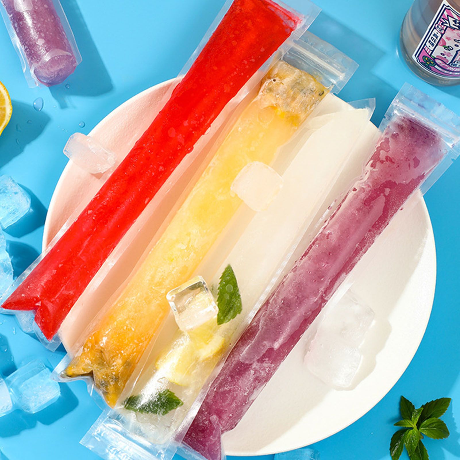50pcs Ice Pop Mold Bag Disposable Mold DIY Yogurt Sticks Homemade Healthy view 12
